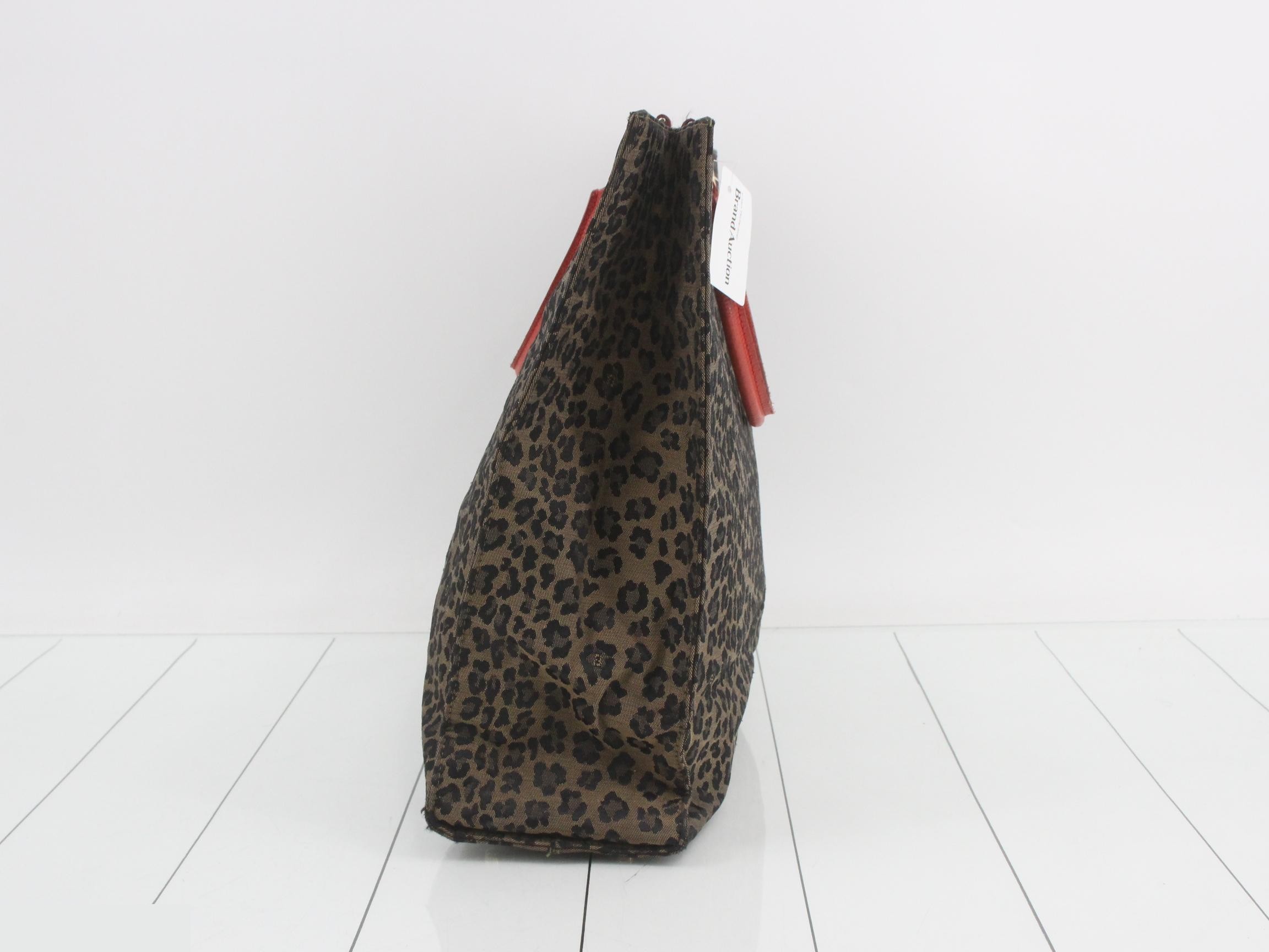 leopard print tote bag — view 3