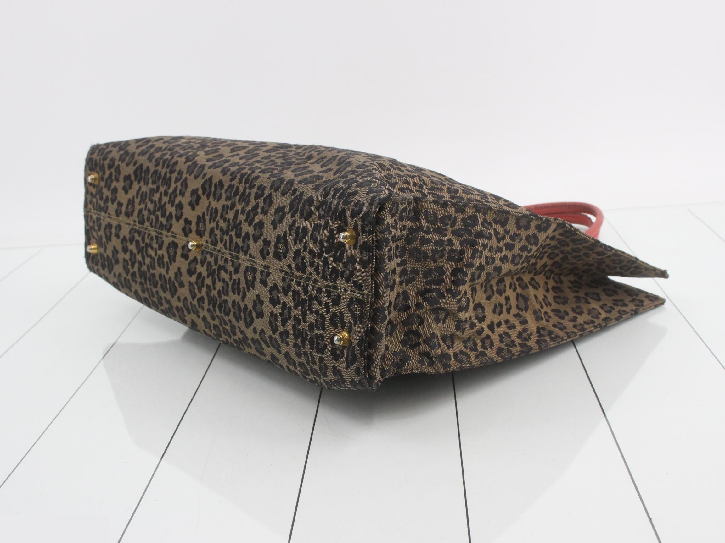 leopard print tote bag — view 6