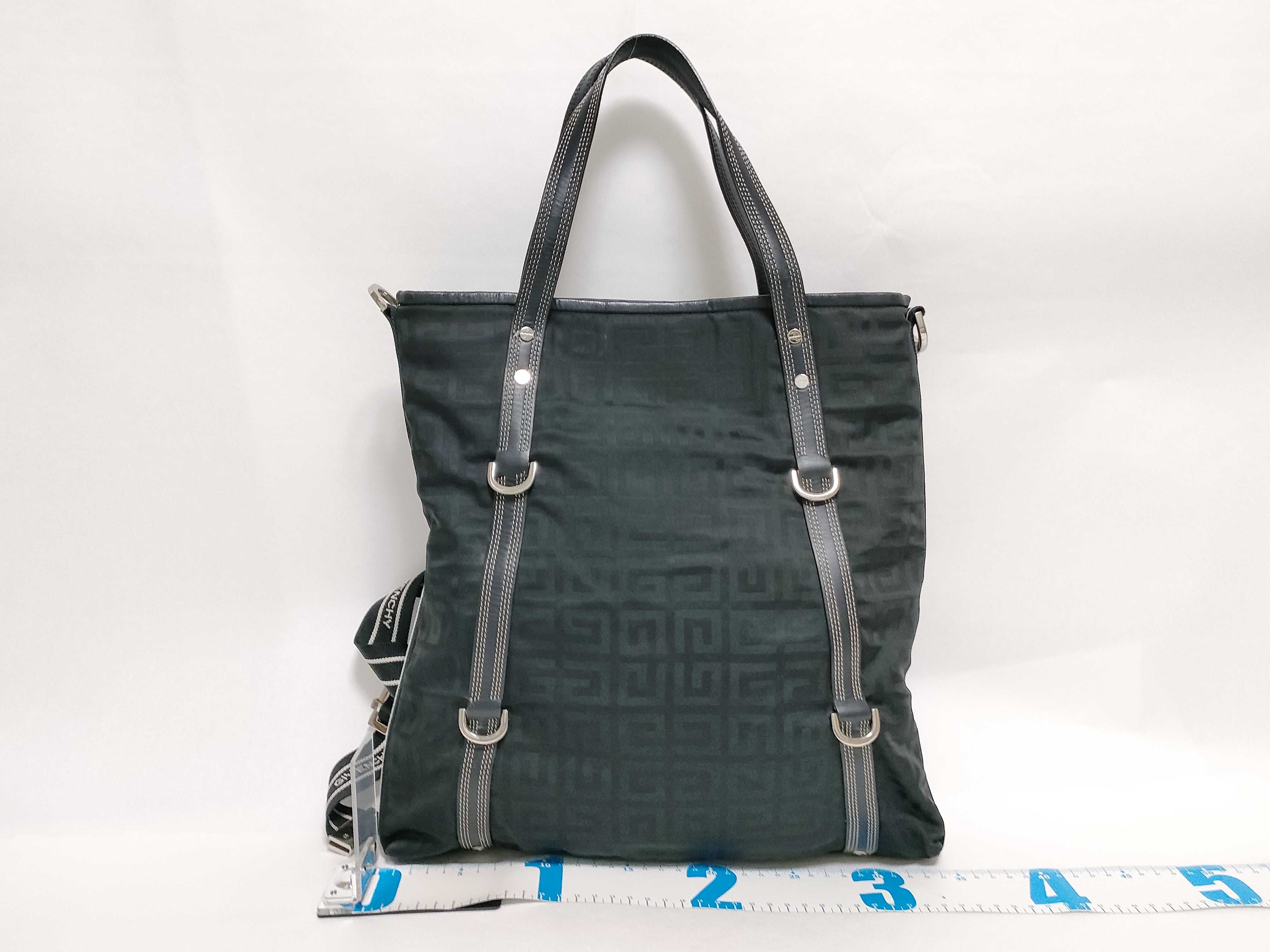 Logo Black Nylon Leather 2-Way Bag Shoulder Bag — view 2