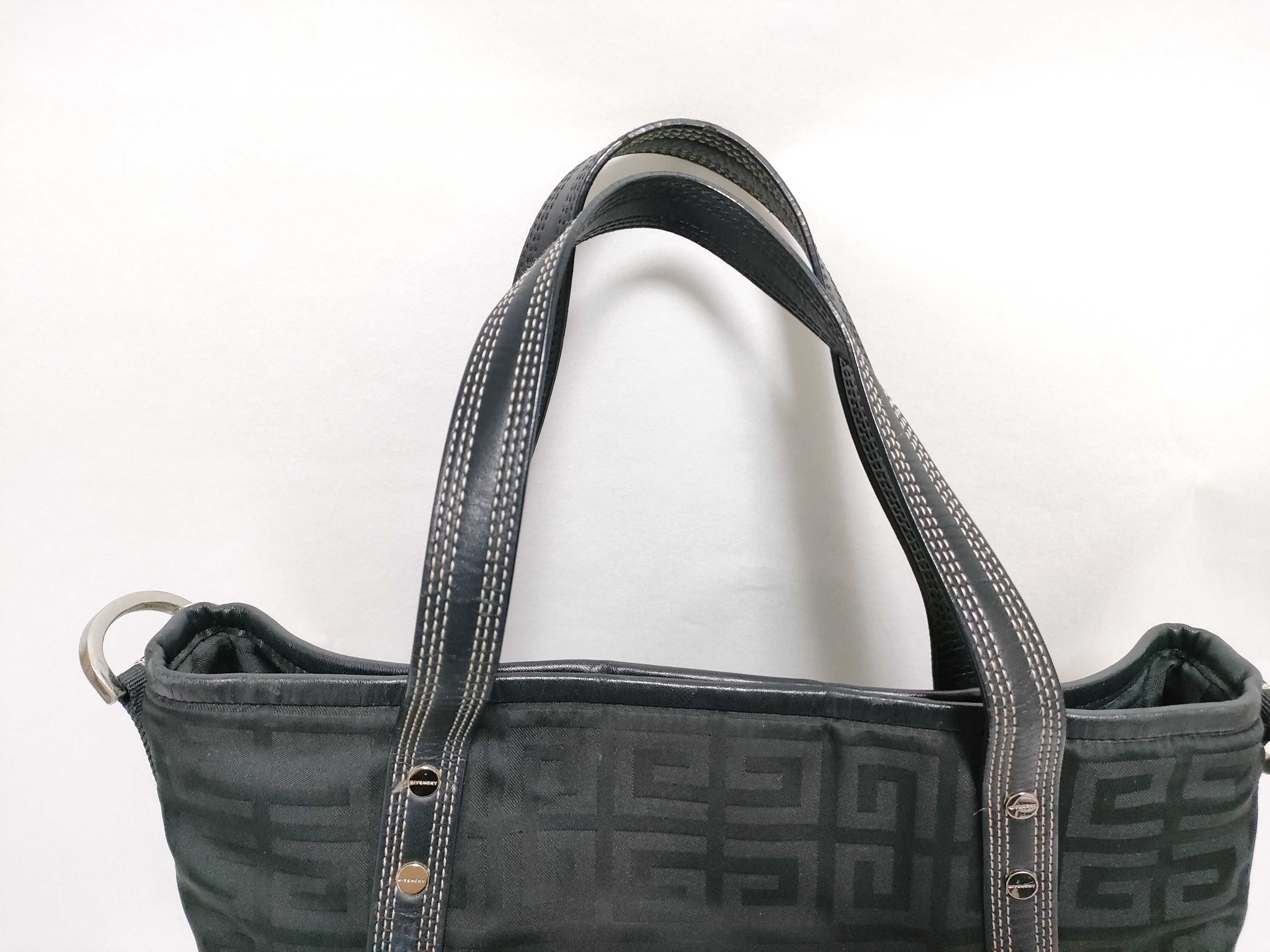 Logo Black Nylon Leather 2-Way Bag Shoulder Bag — view 3