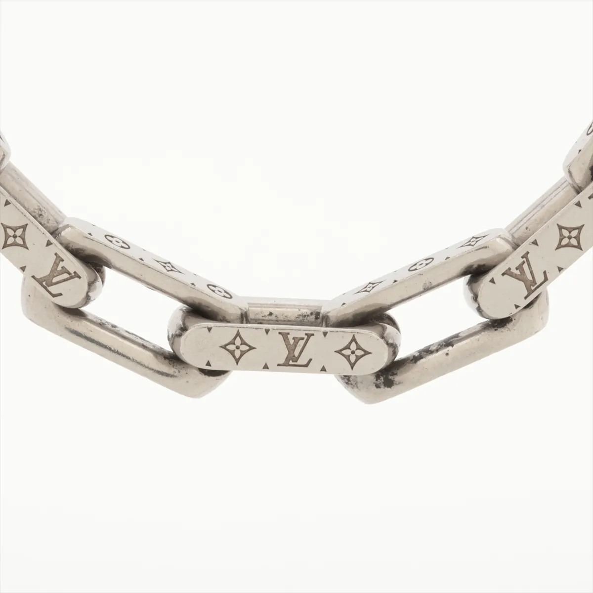 M00307 Collier chain monogram LE2242 necklace GP silver dent — view 2