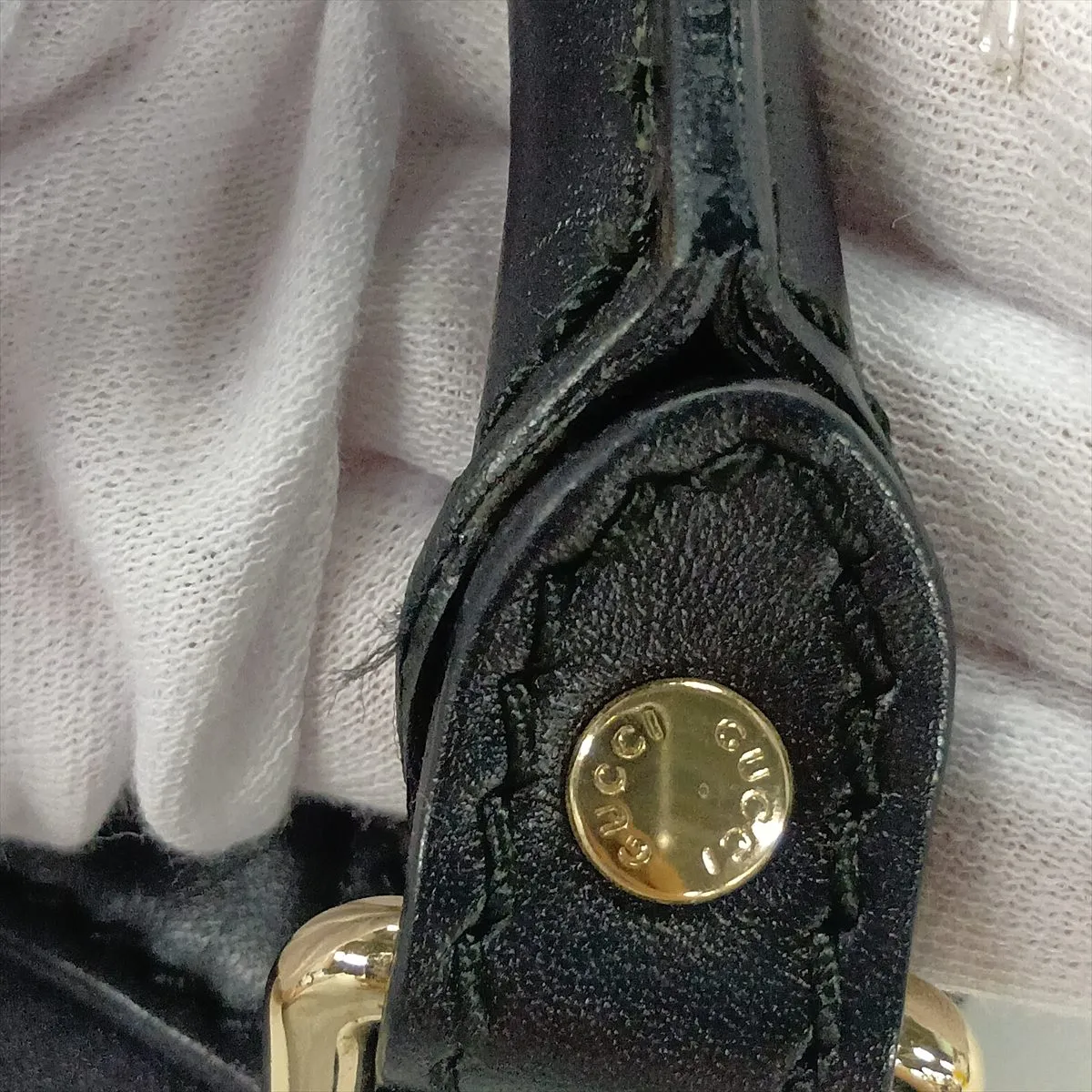 GG Canvas Sukey Canvas x Leather Handbag Black 211944 — view 13