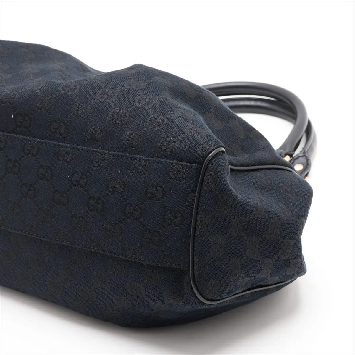 GG Canvas Sukey Canvas x Leather Handbag Black 211944 — view 3