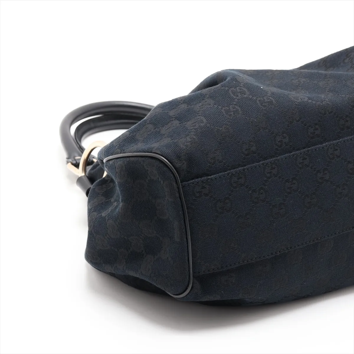 GG Canvas Sukey Canvas x Leather Handbag Black 211944 — view 4