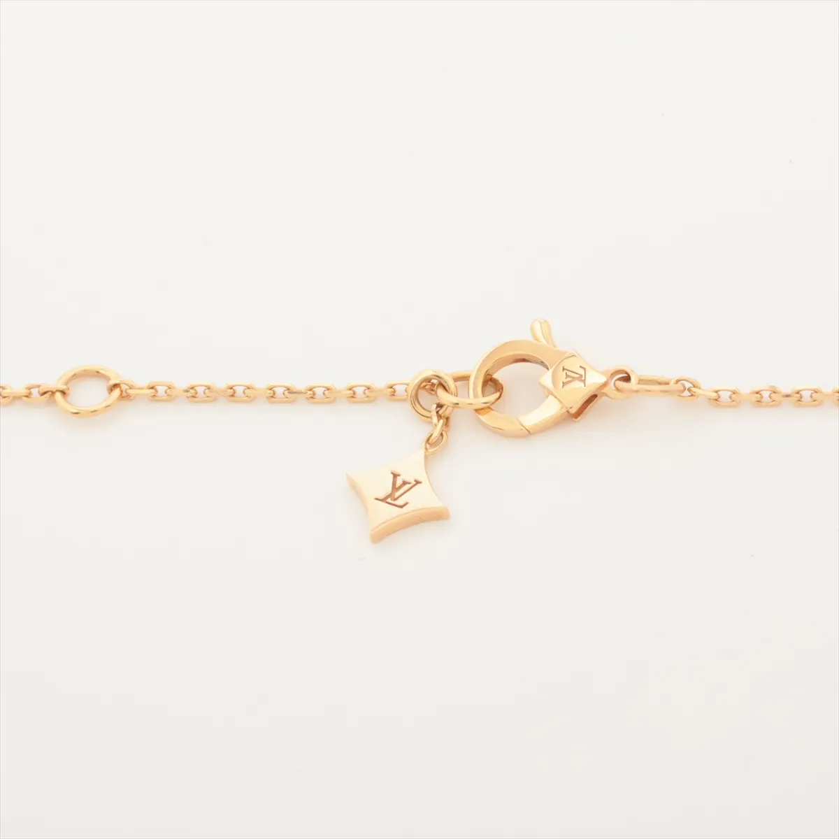 LV Diamond Pendant Star Diamond Necklace 750(PG) 3.0g J62286 Fastener moving part loose Q03845 — view 3