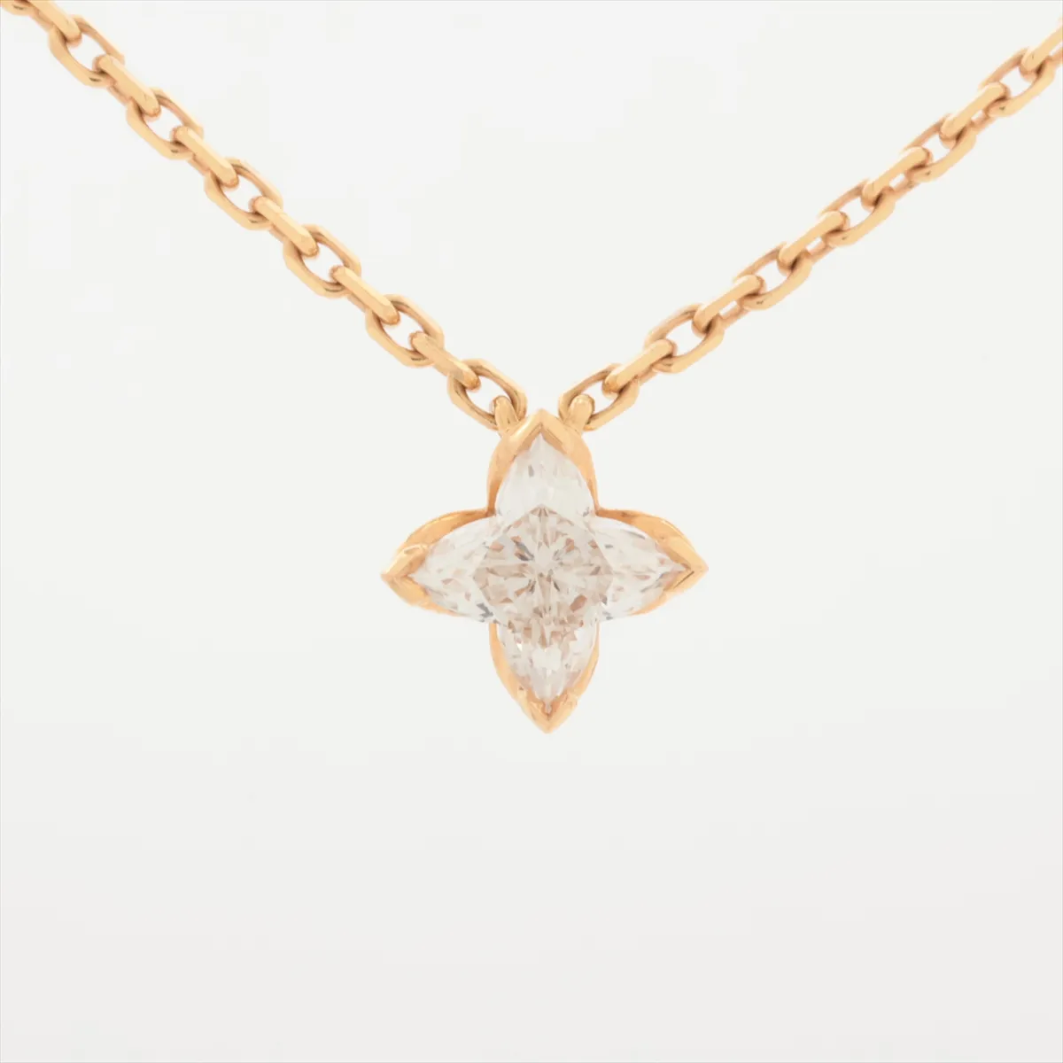 LV Diamond Pendant Star Diamond Necklace 750(PG) 3.0g J62286 Fastener moving part loose Q03845 — view 6