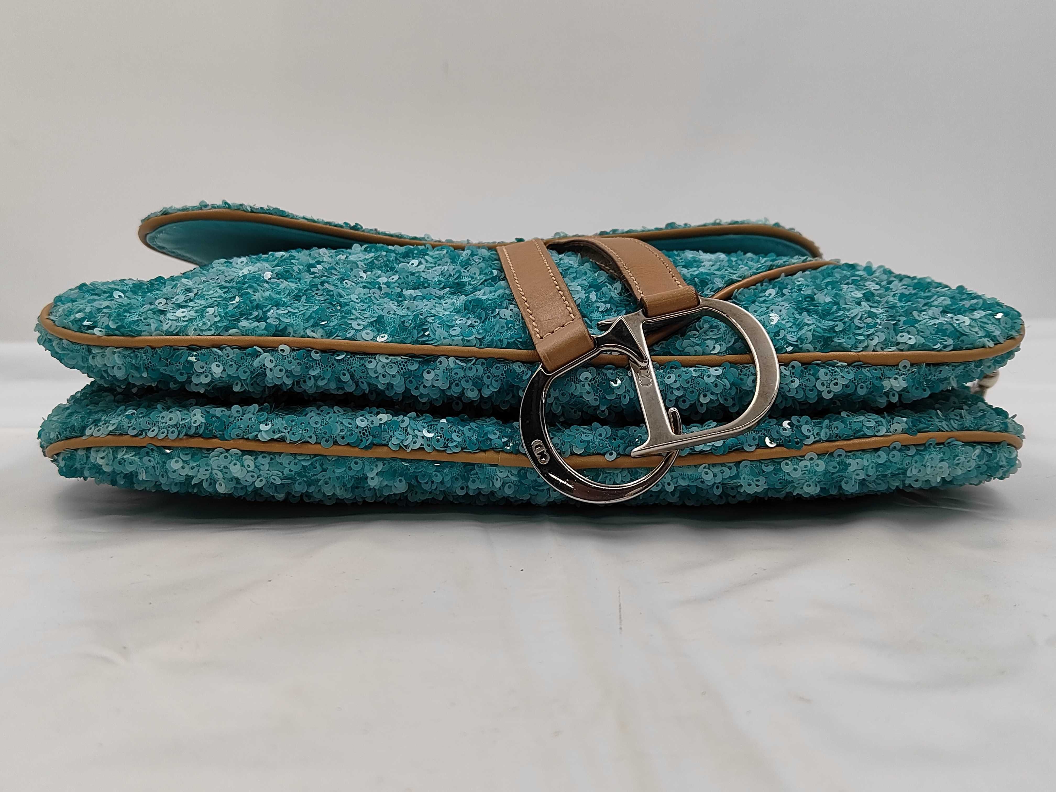 shoulder bag, saddle sequin handbag — view 7