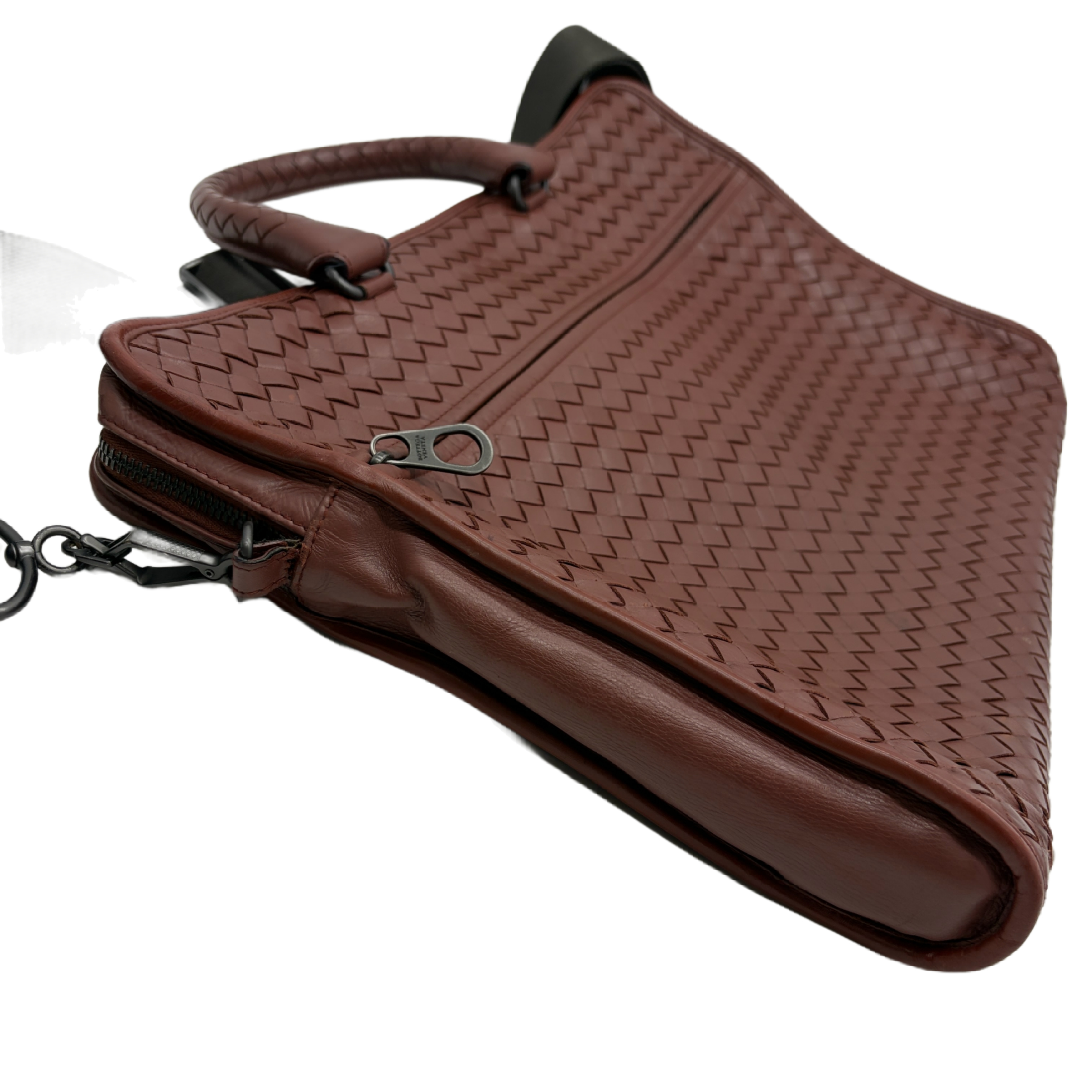 Intrecciato Leather Handbag — view 3