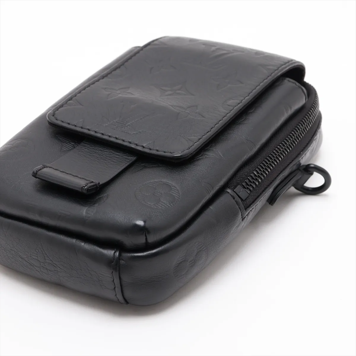 Monogram Shadow Double Phone Pouch M81323 Black (RFID detected) — view 3