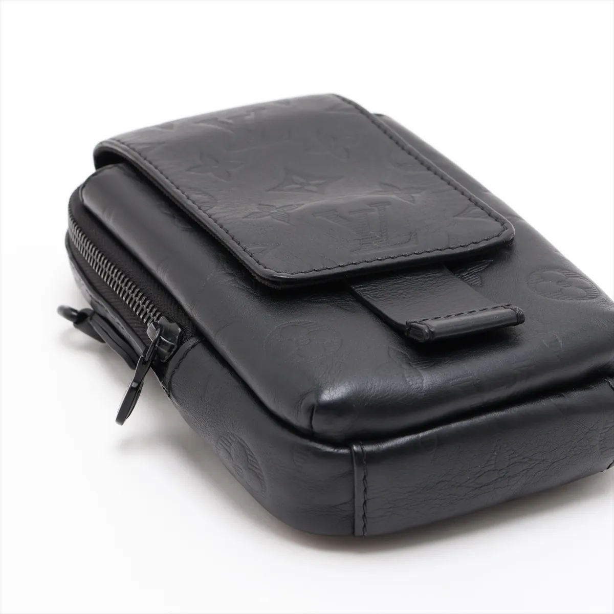 Monogram Shadow Double Phone Pouch M81323 Black (RFID detected) — view 4