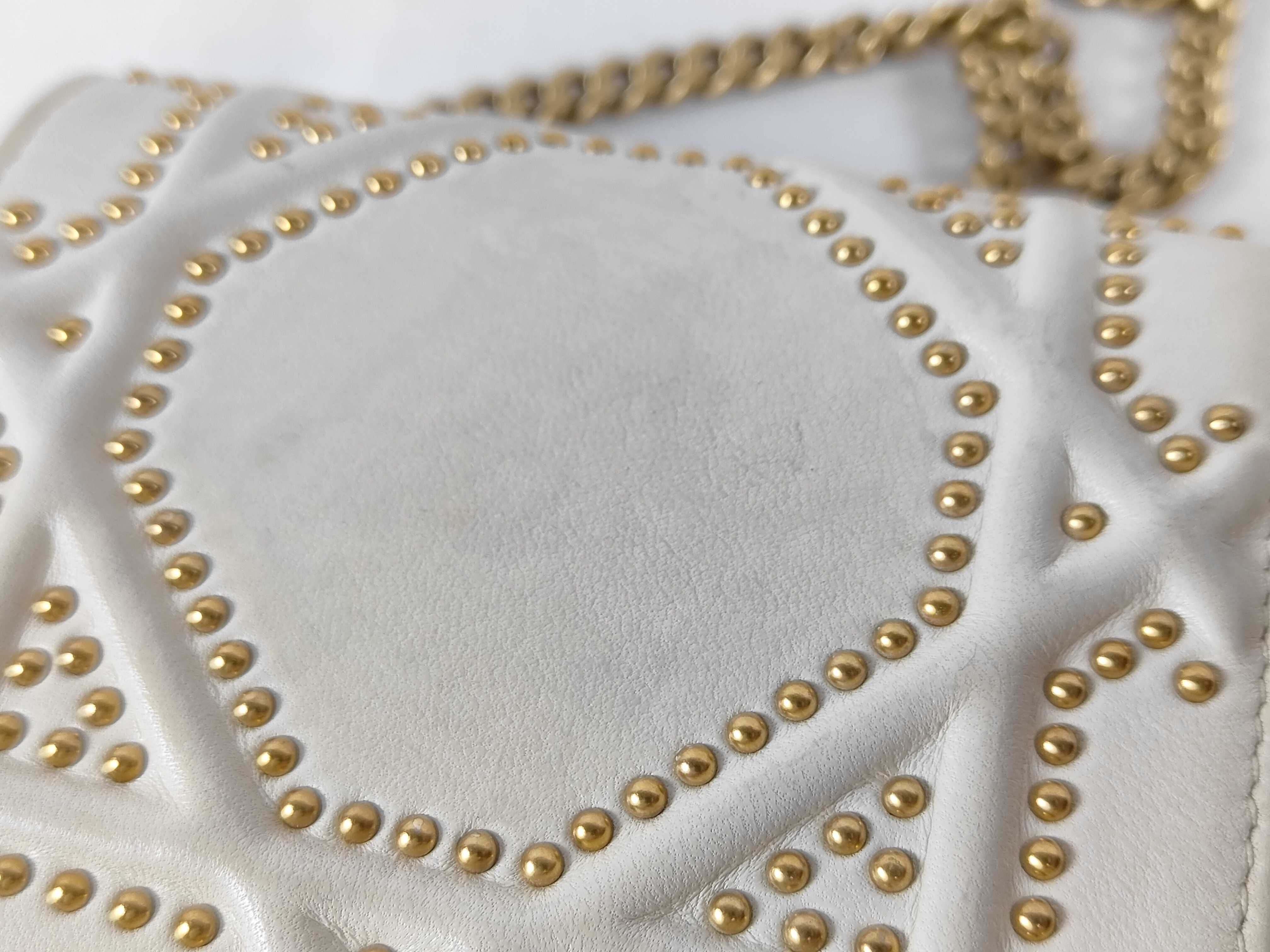 Diorama Studded Leather Chain Shoulder Bag — view 15