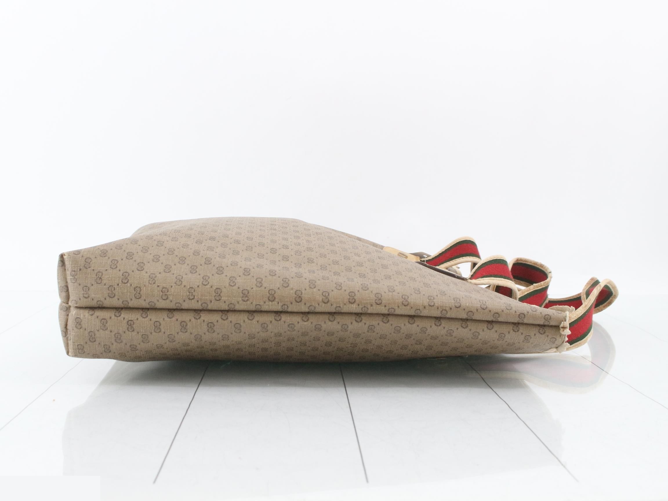 Tote bag, PVC/leather, beige/ivory, Old Gucci — view 3