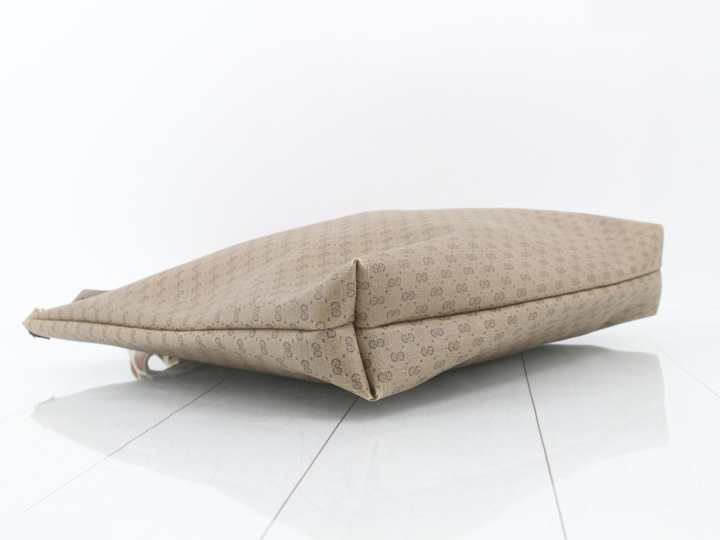 Tote bag, PVC/leather, beige/ivory, Old Gucci — view 5