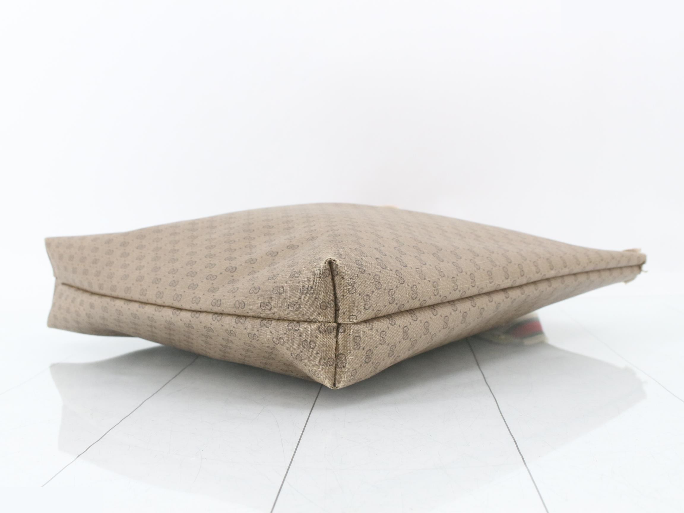 Tote bag, PVC/leather, beige/ivory, Old Gucci — view 6