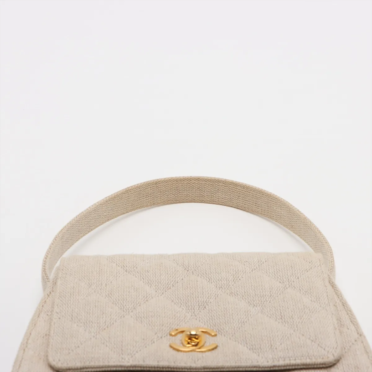 Matelasse canvas handbag beige gold hardware 5277238 5th series — view 6