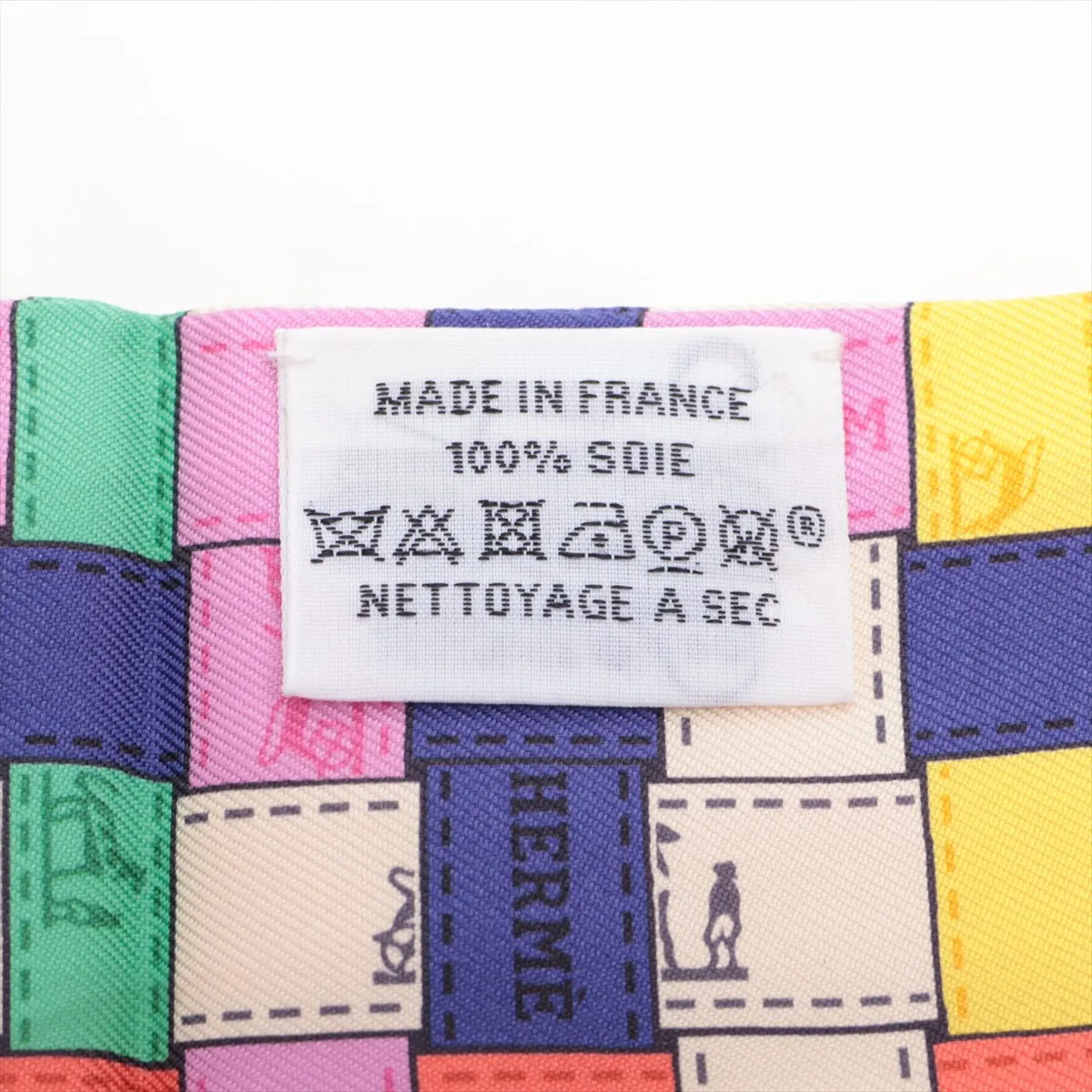 Twilly Bolduc check scarf, silk, multicolor, some wear and — view 4