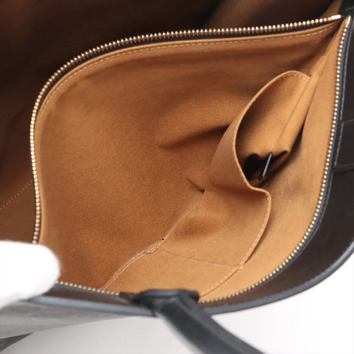 Triomphe Vertical Cover PVC x Leather Tote Bag Brown — view 8