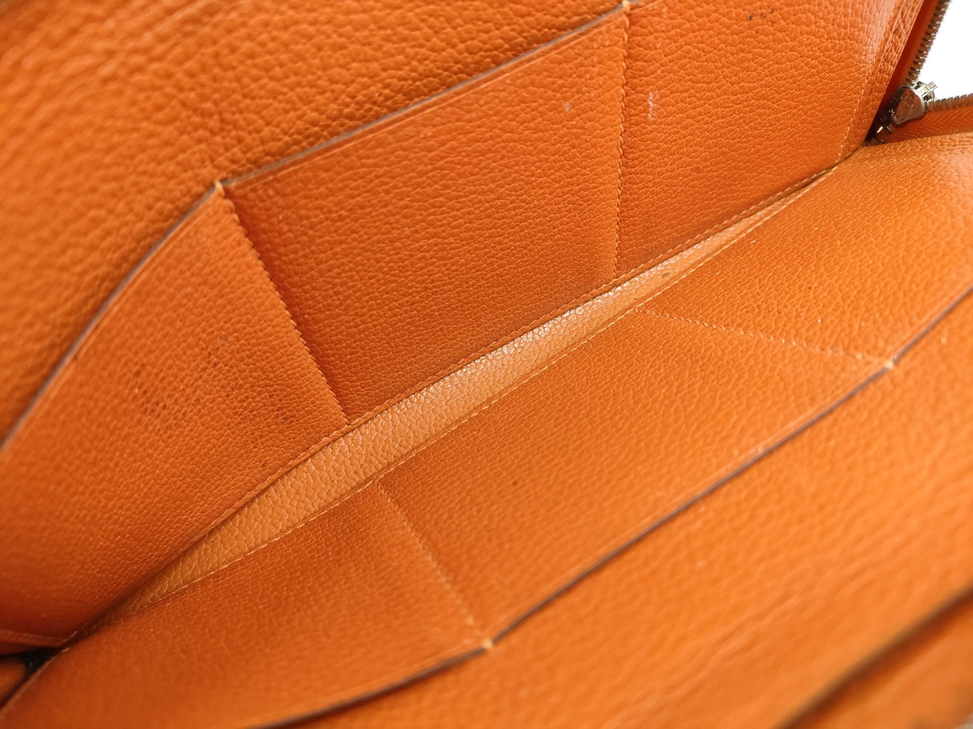 Hermès Remix Combine P stamp Orange Wallet with Coin Case — view 14