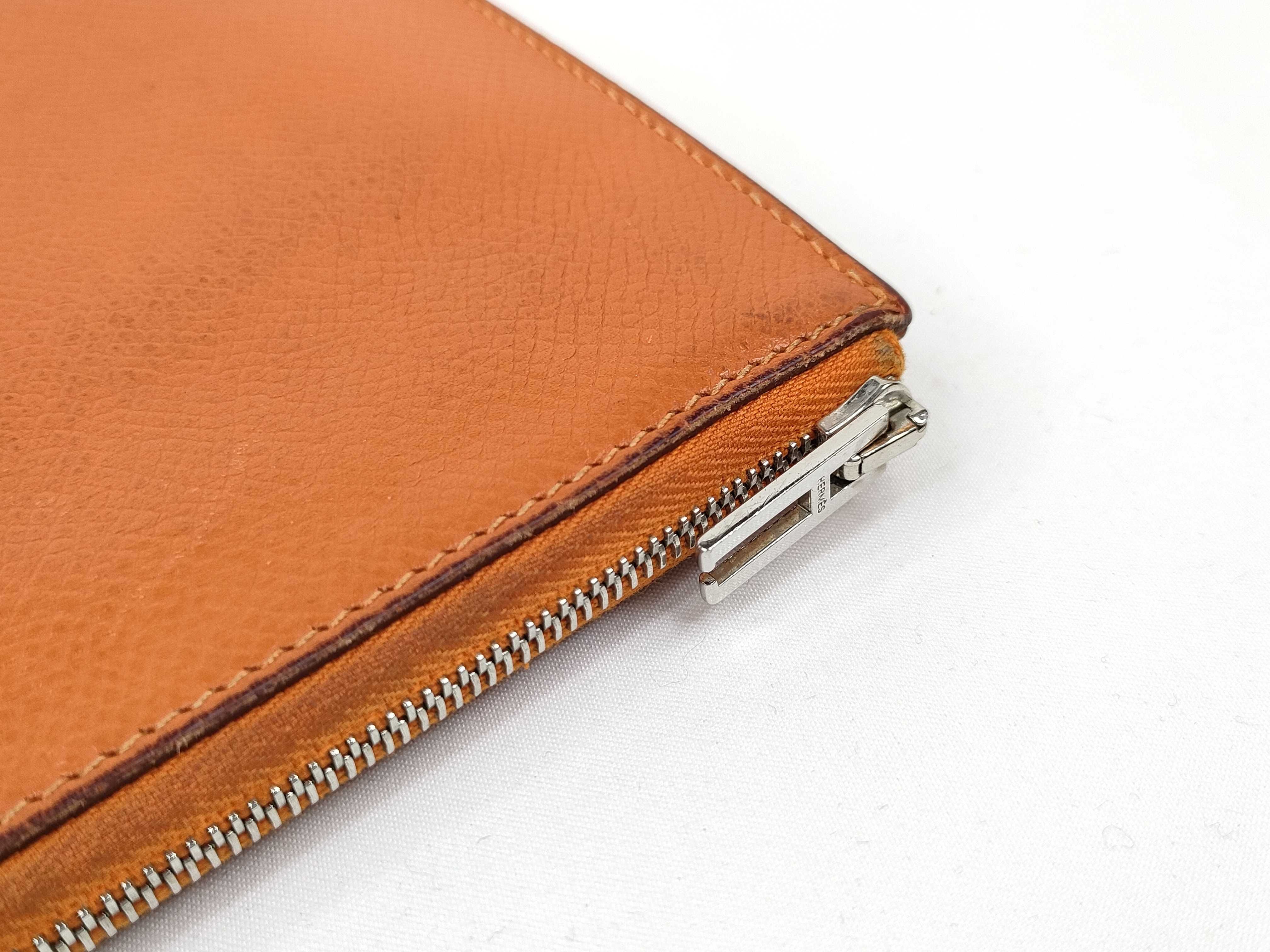 Hermès Remix Combine P stamp Orange Wallet with Coin Case — view 7