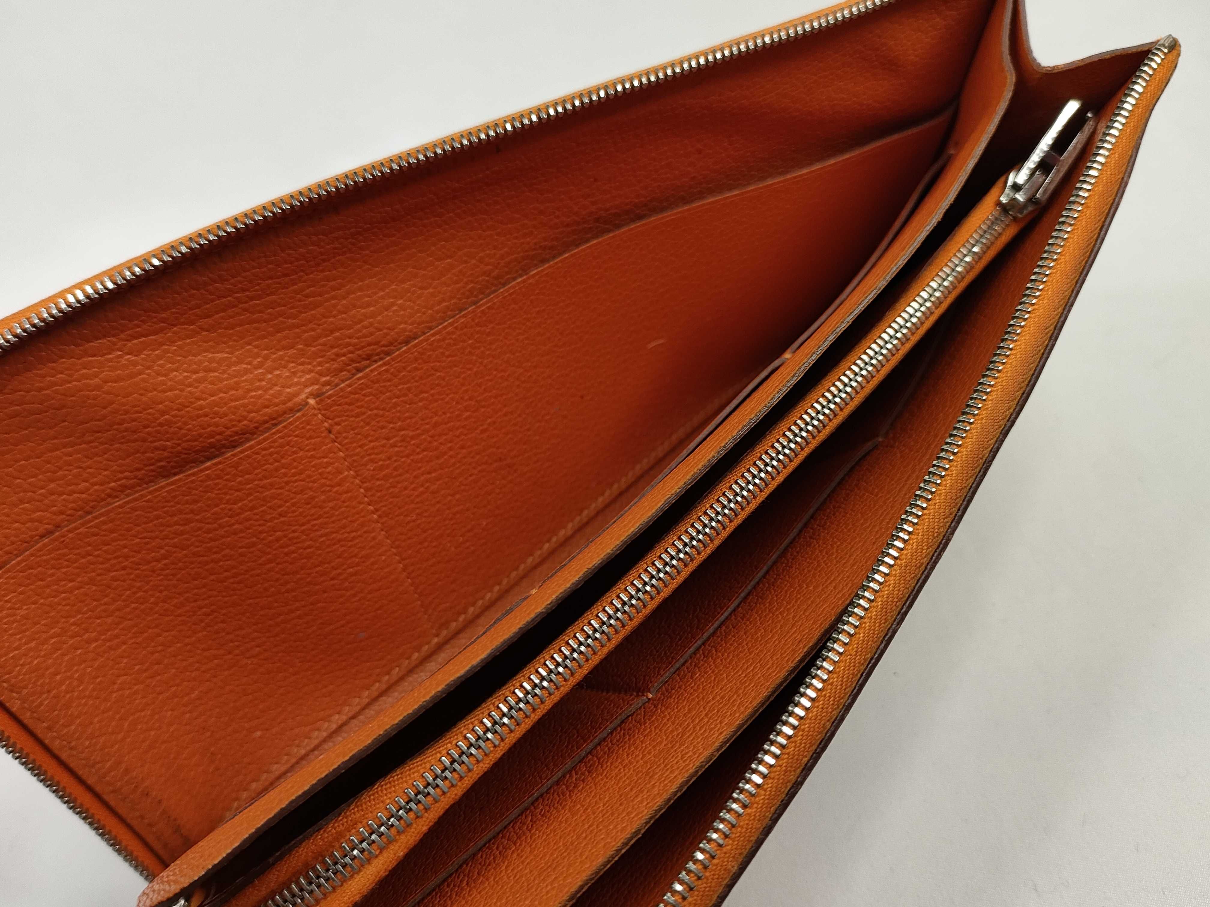 Hermès Remix Combine P stamp Orange Wallet with Coin Case — view 9