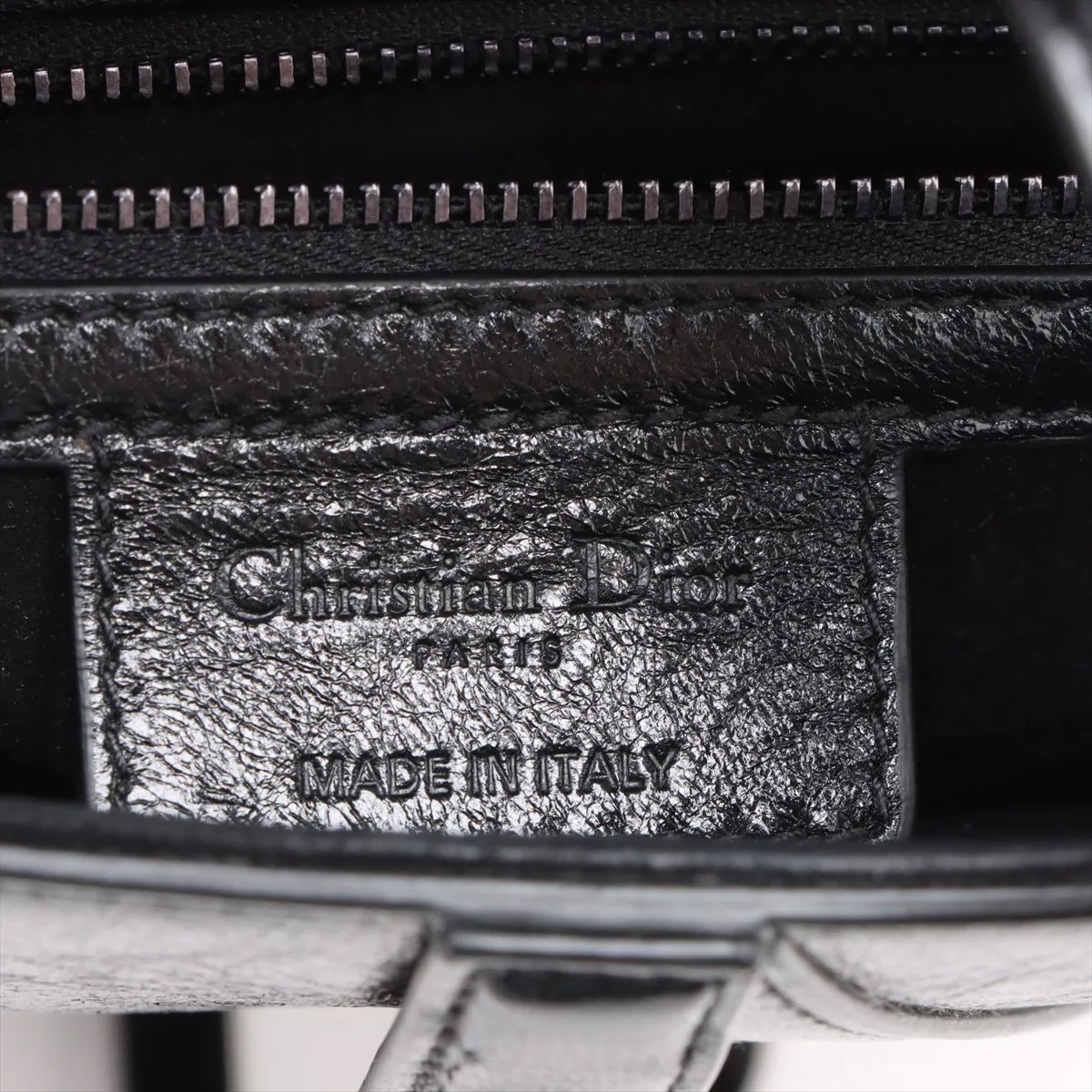 Saddle Bag Leather x Studded Shoulder Bag Black — view 9