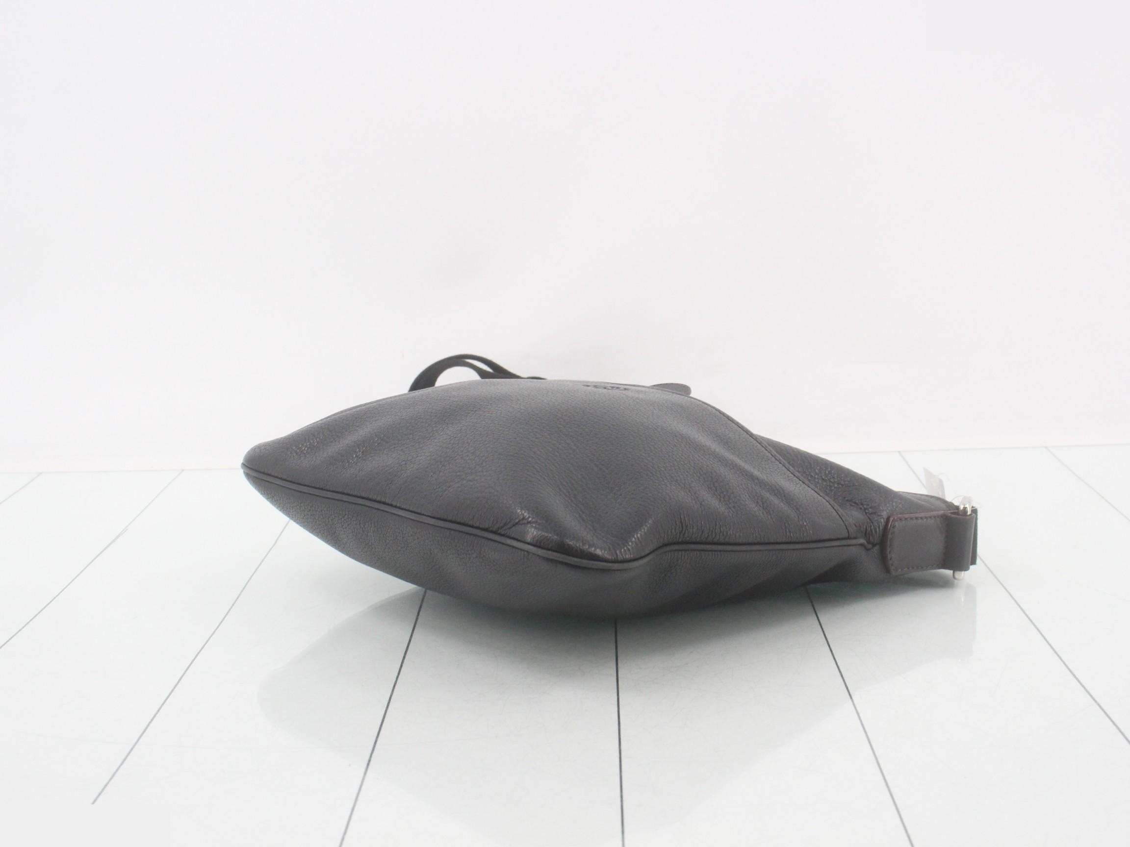 Anagram Shoulder Bag, Leather, Black — view 6