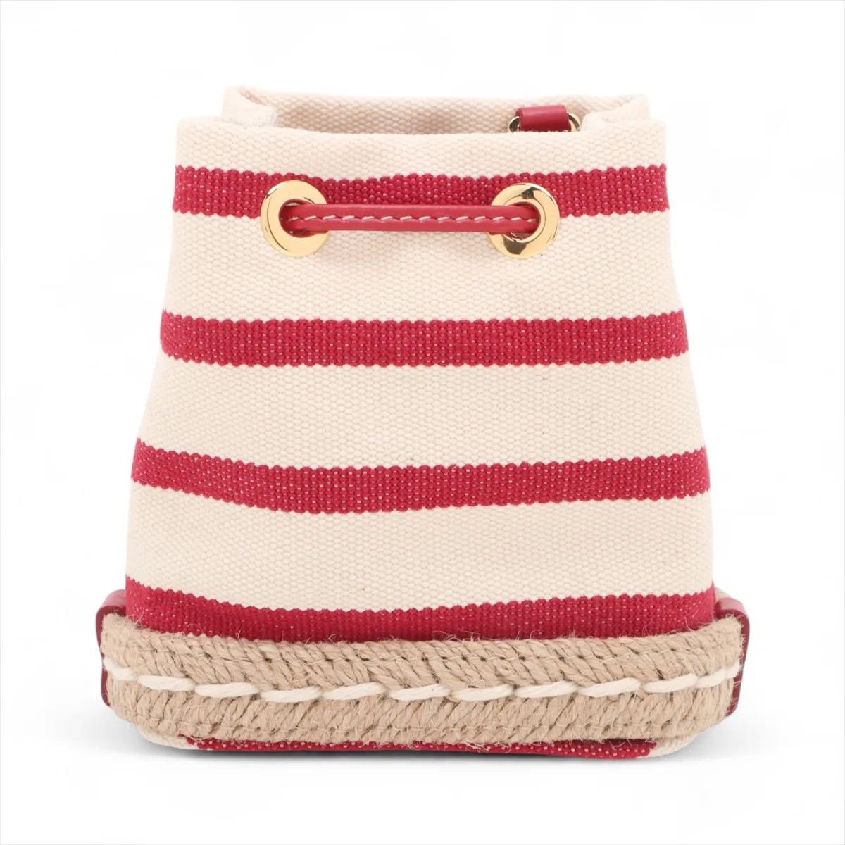 canvas x jute chain shoulder bag beige x red 1NR16H — view 2