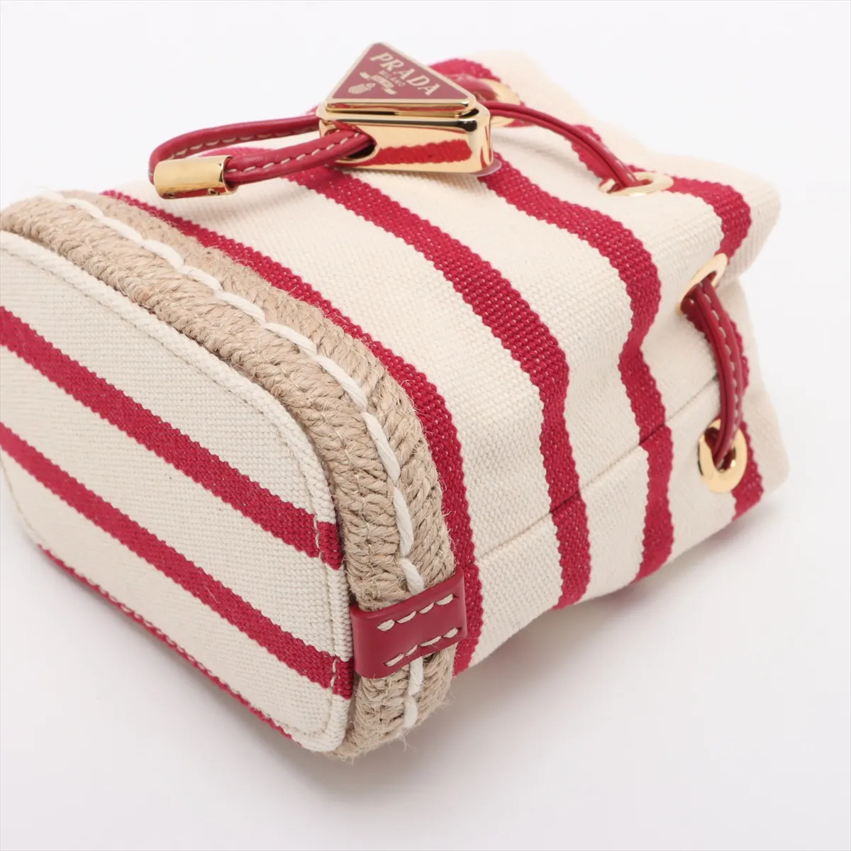 canvas x jute chain shoulder bag beige x red 1NR16H — view 3