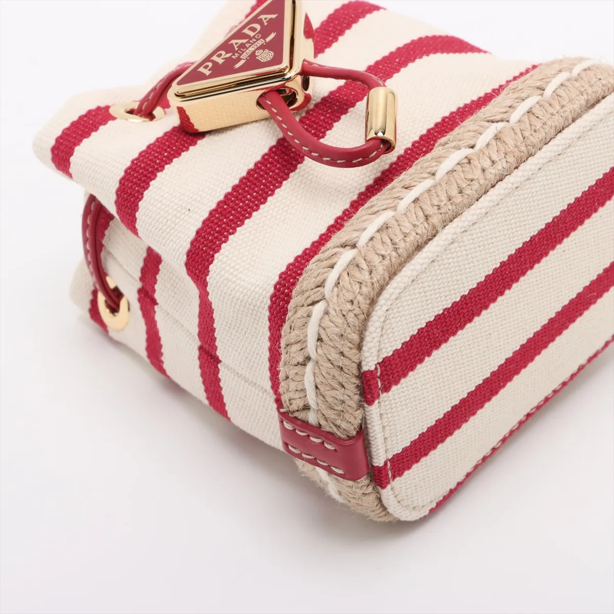 canvas x jute chain shoulder bag beige x red 1NR16H — view 4
