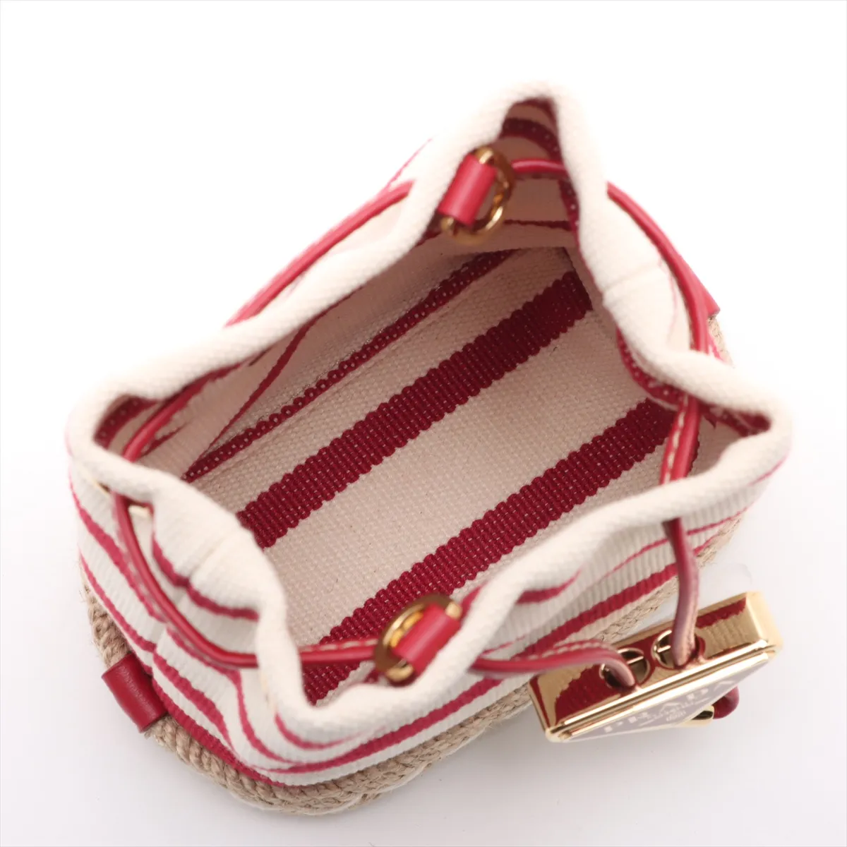 canvas x jute chain shoulder bag beige x red 1NR16H — view 6