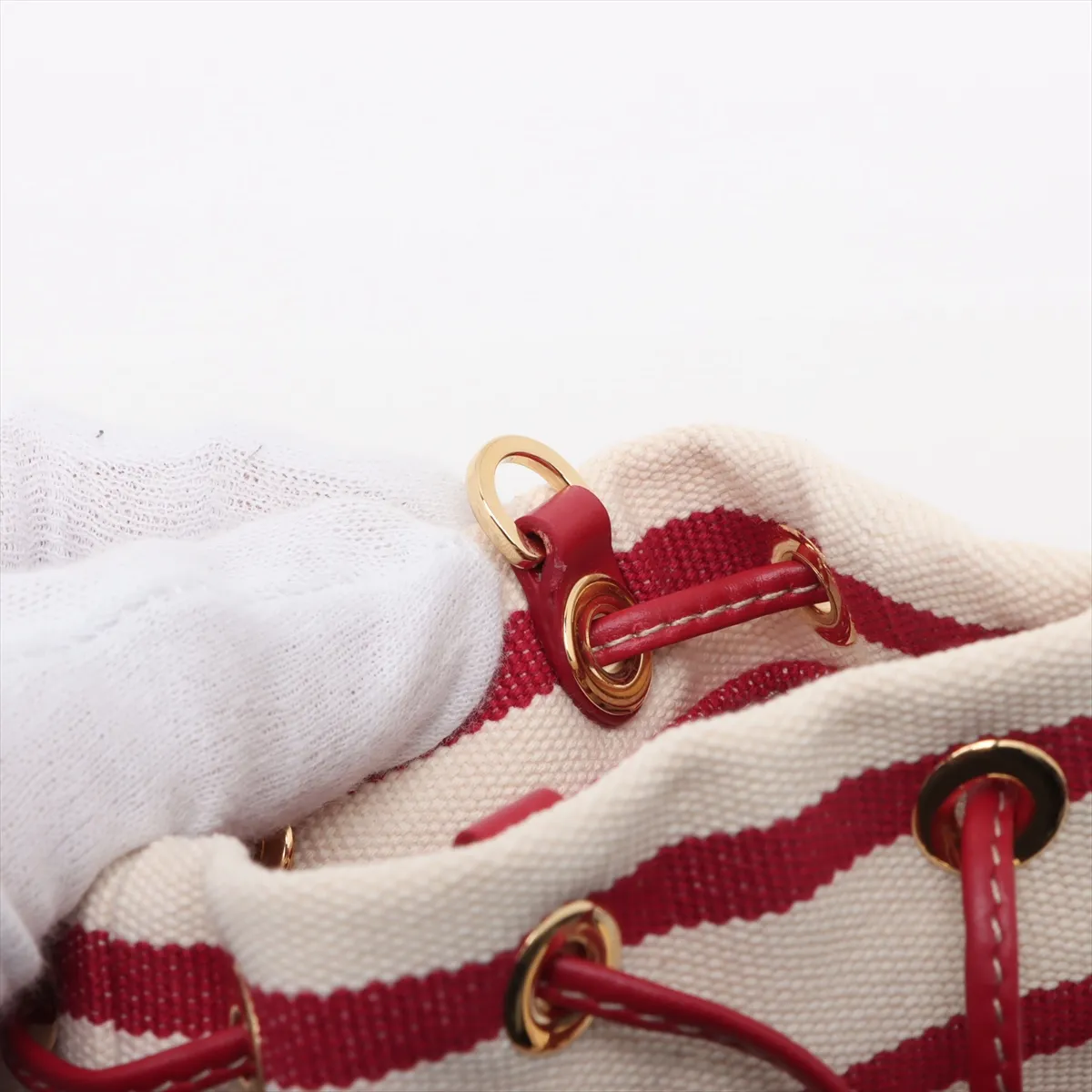 canvas x jute chain shoulder bag beige x red 1NR16H — view 8