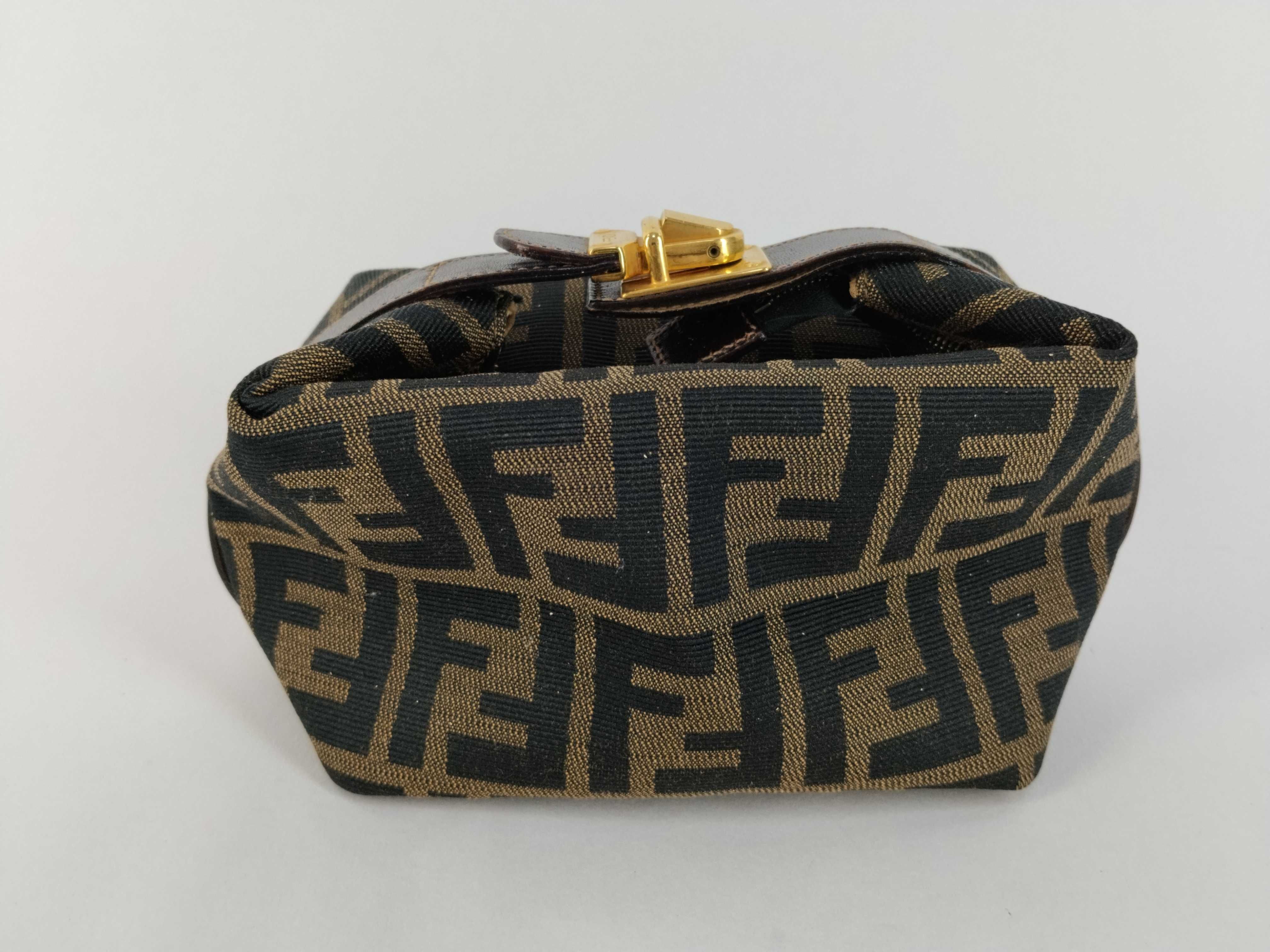 Zucca pattern Fendi Zucca handbag vanity brown handbag