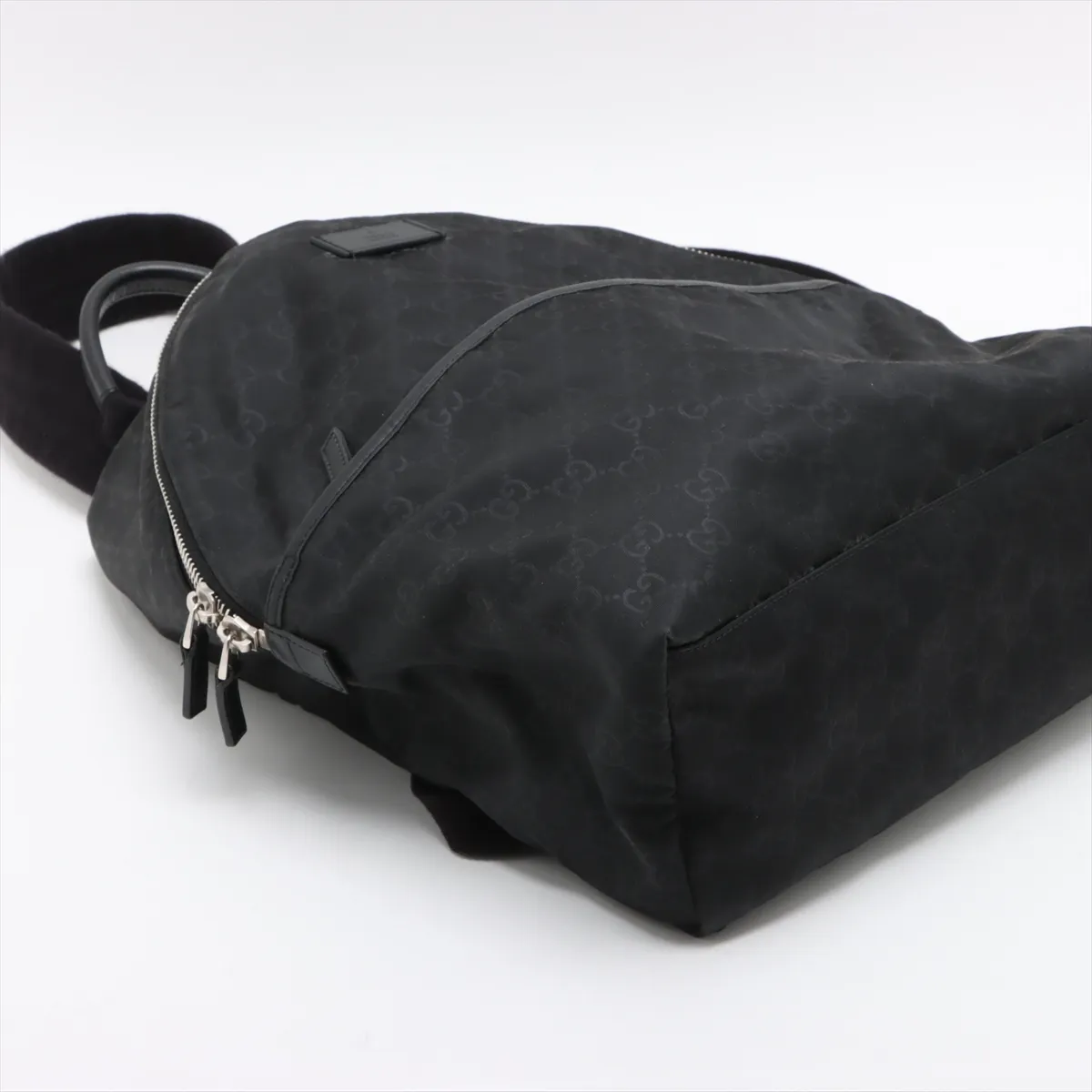 GG nylon x leather backpack/rucksack black 190278 — view 4