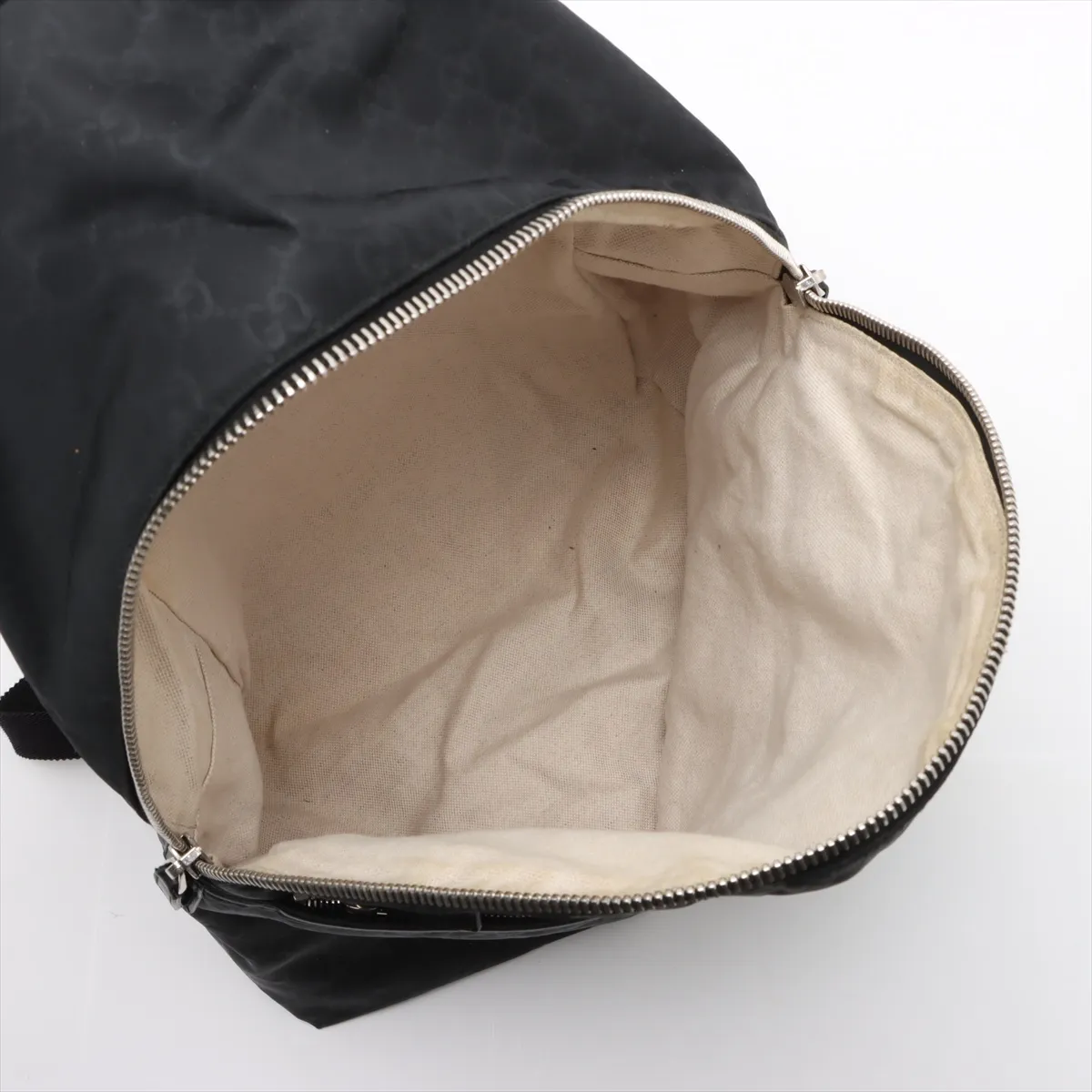 GG nylon x leather backpack/rucksack black 190278 — view 7