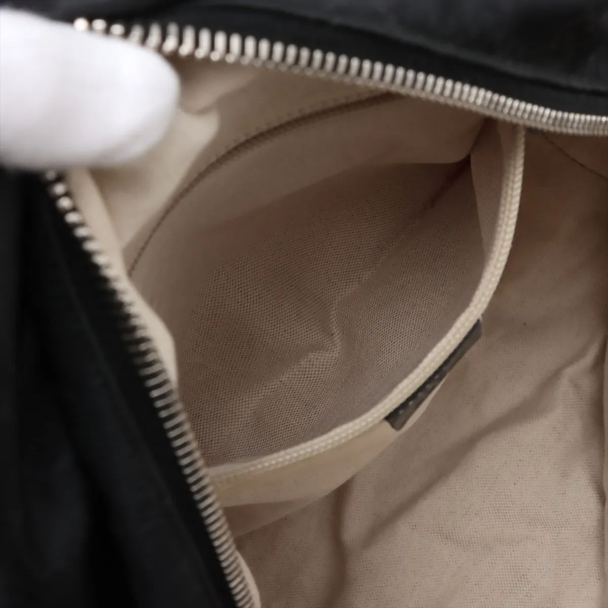 GG nylon x leather backpack/rucksack black 190278 — view 8