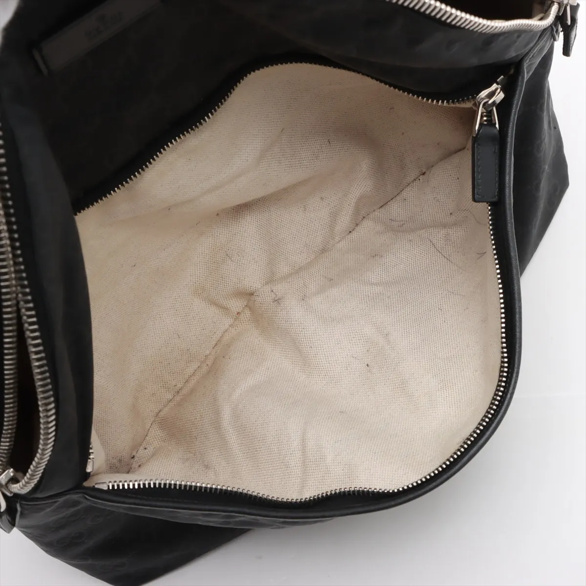 GG nylon x leather backpack/rucksack black 190278 — view 9