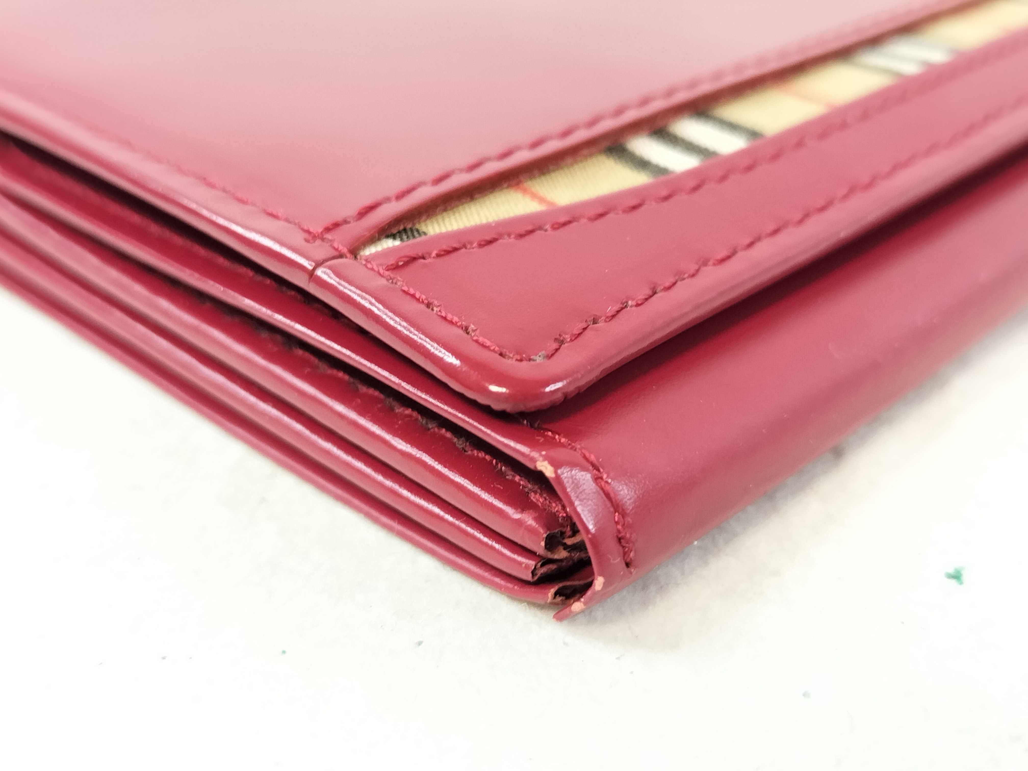 Leather Long Wallet, Check Pattern — view 3