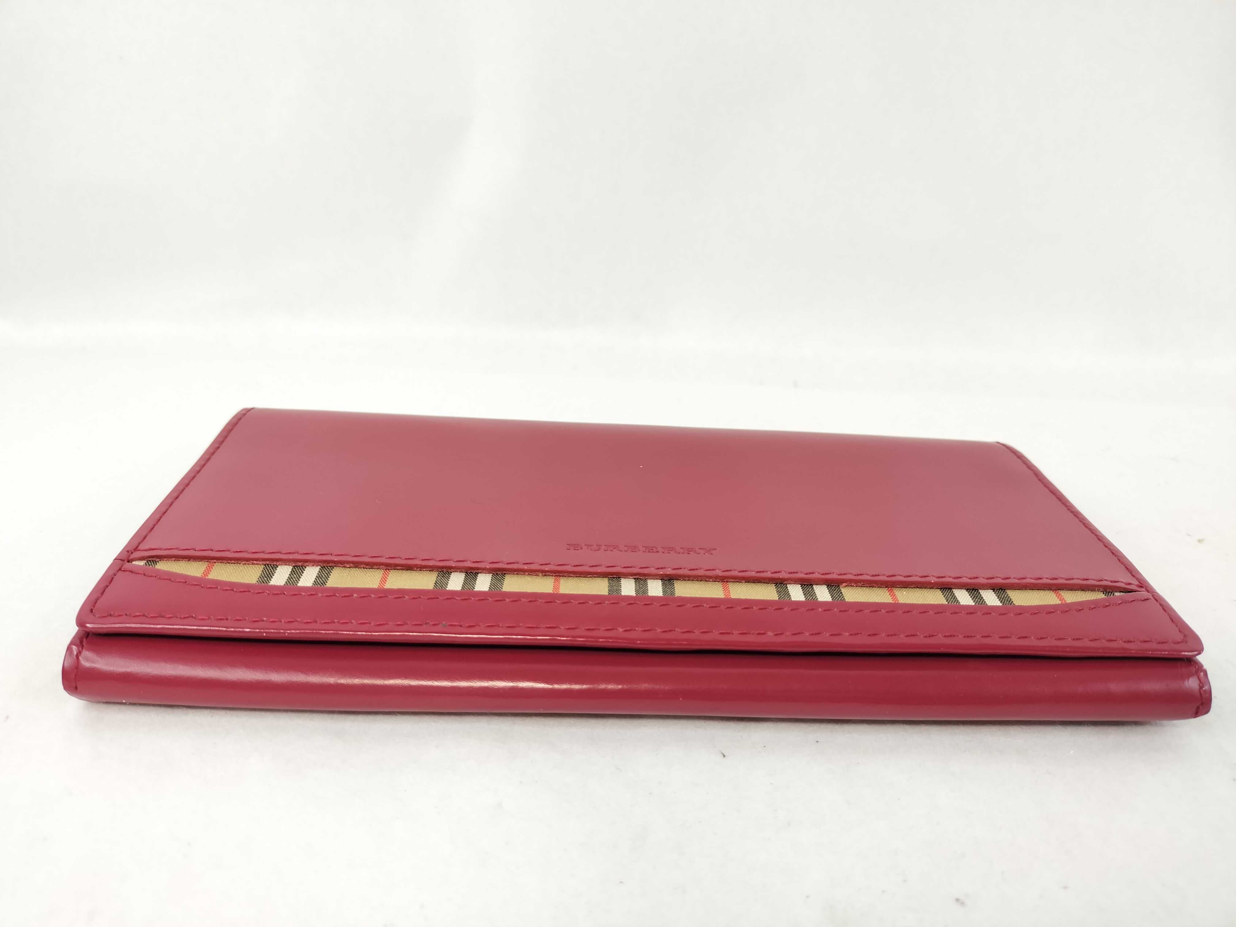 Leather Long Wallet, Check Pattern — view 4