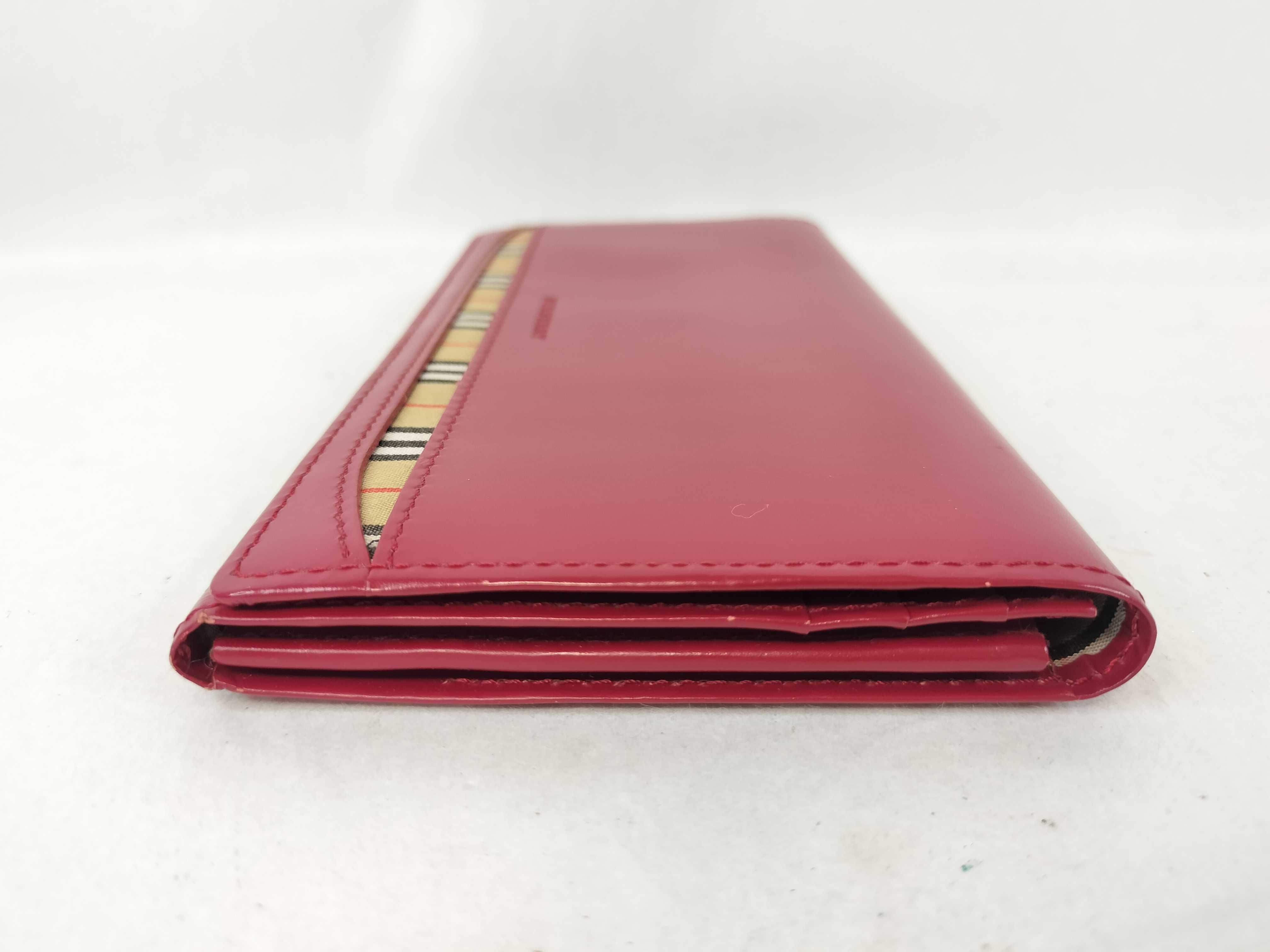 Leather Long Wallet, Check Pattern — view 5