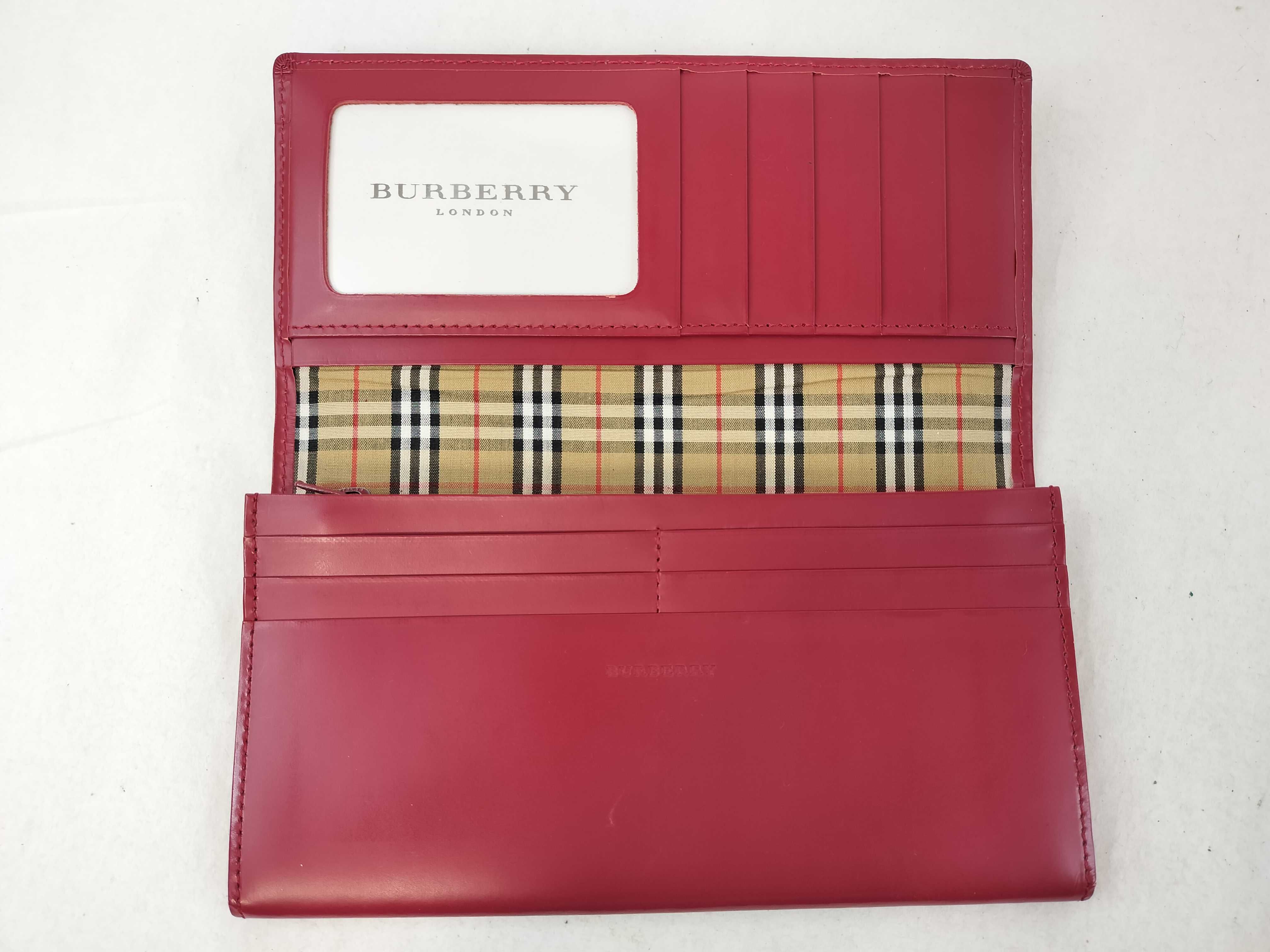Leather Long Wallet, Check Pattern — view 9
