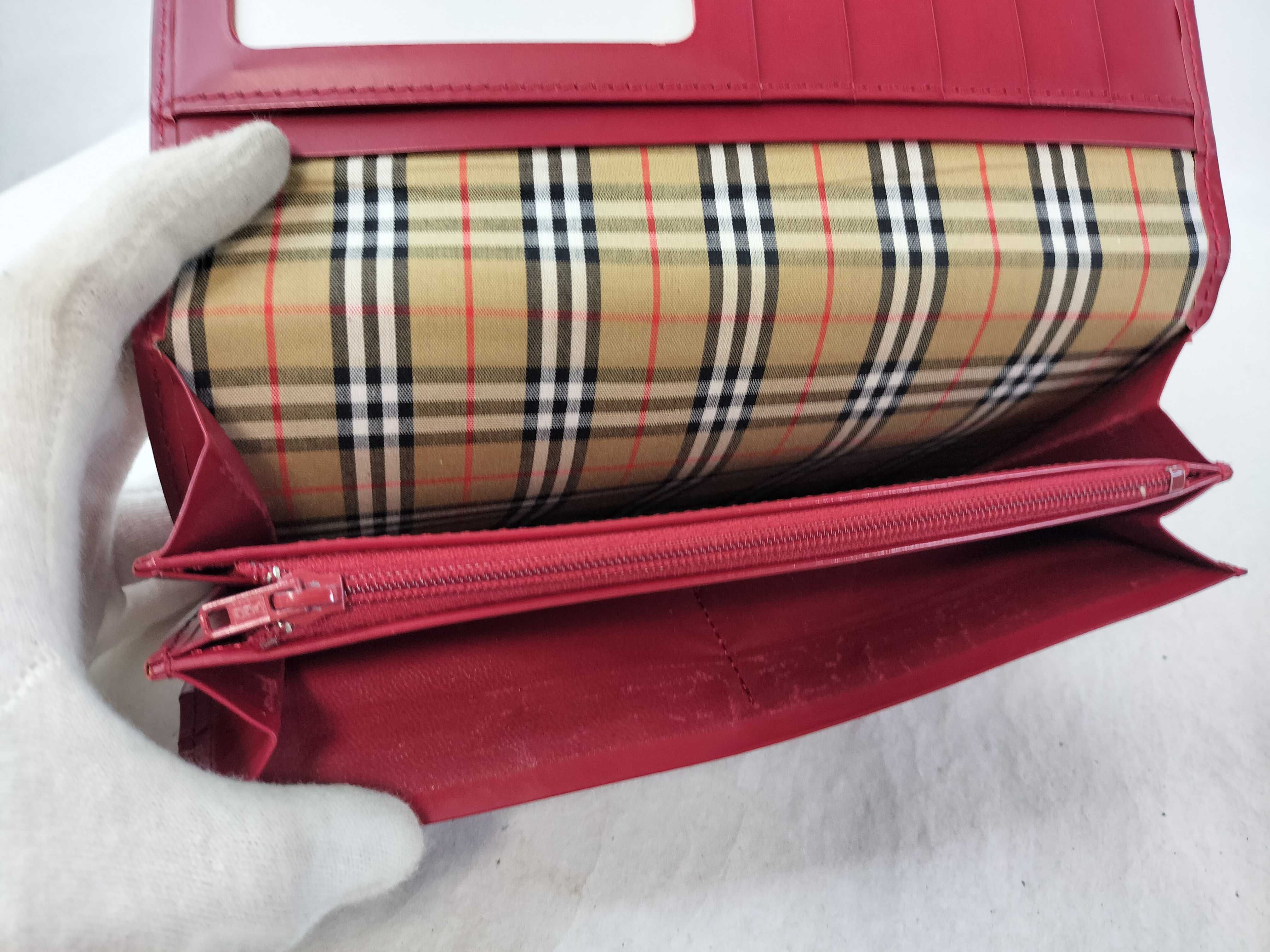Leather Long Wallet, Check Pattern — view 10