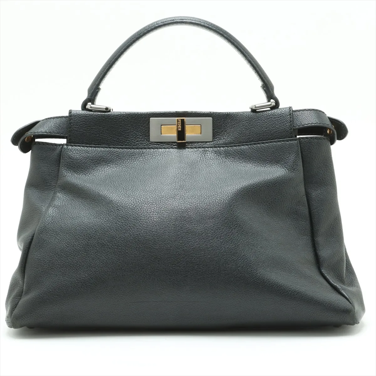 Peekaboo Regular Leather Handbag Black 8BN226 — view 2