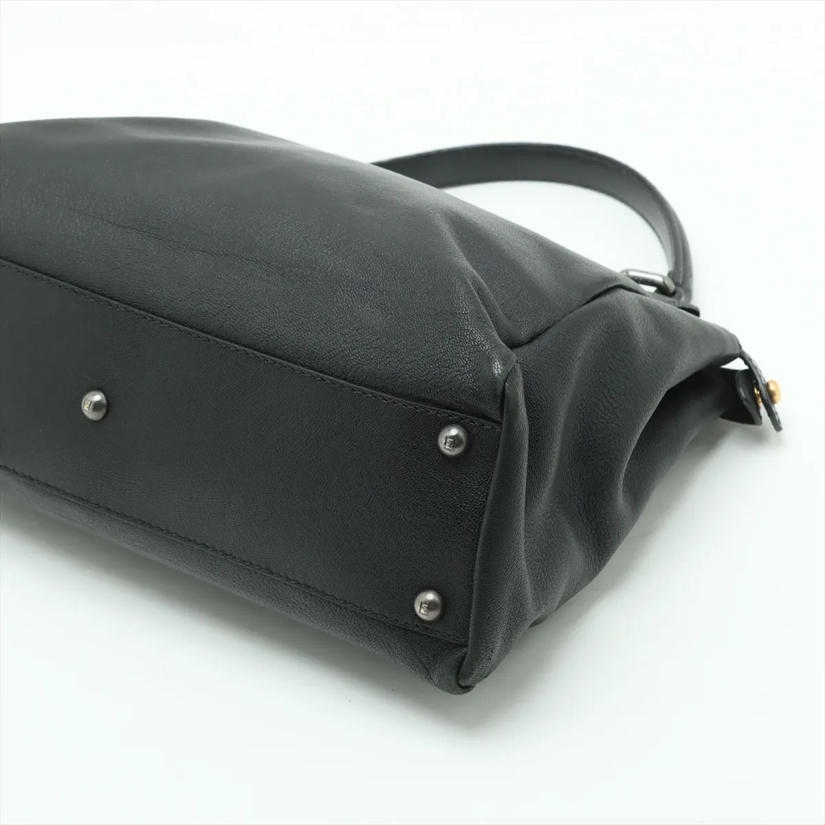 Peekaboo Regular Leather Handbag Black 8BN226 — view 3