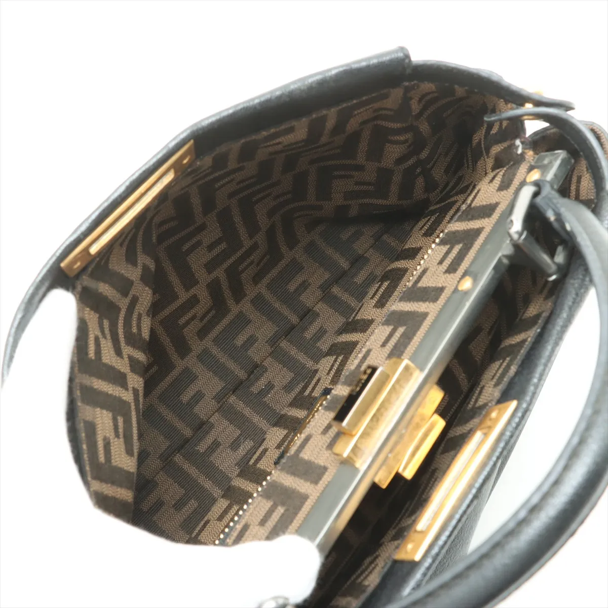 Peekaboo Regular Leather Handbag Black 8BN226 — view 7