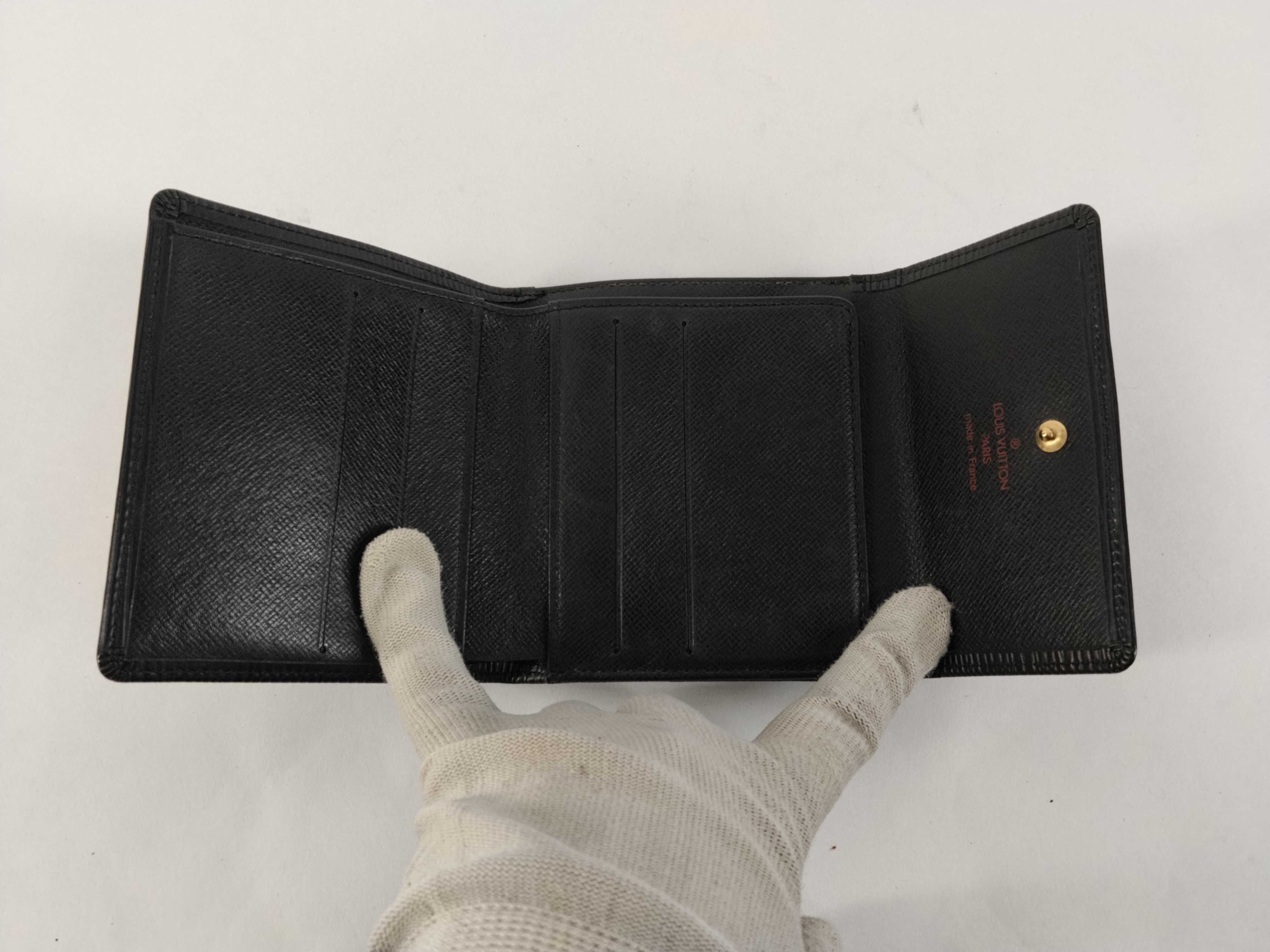 Epi Leather Folding Wallet with Double Snap Closure — view 11