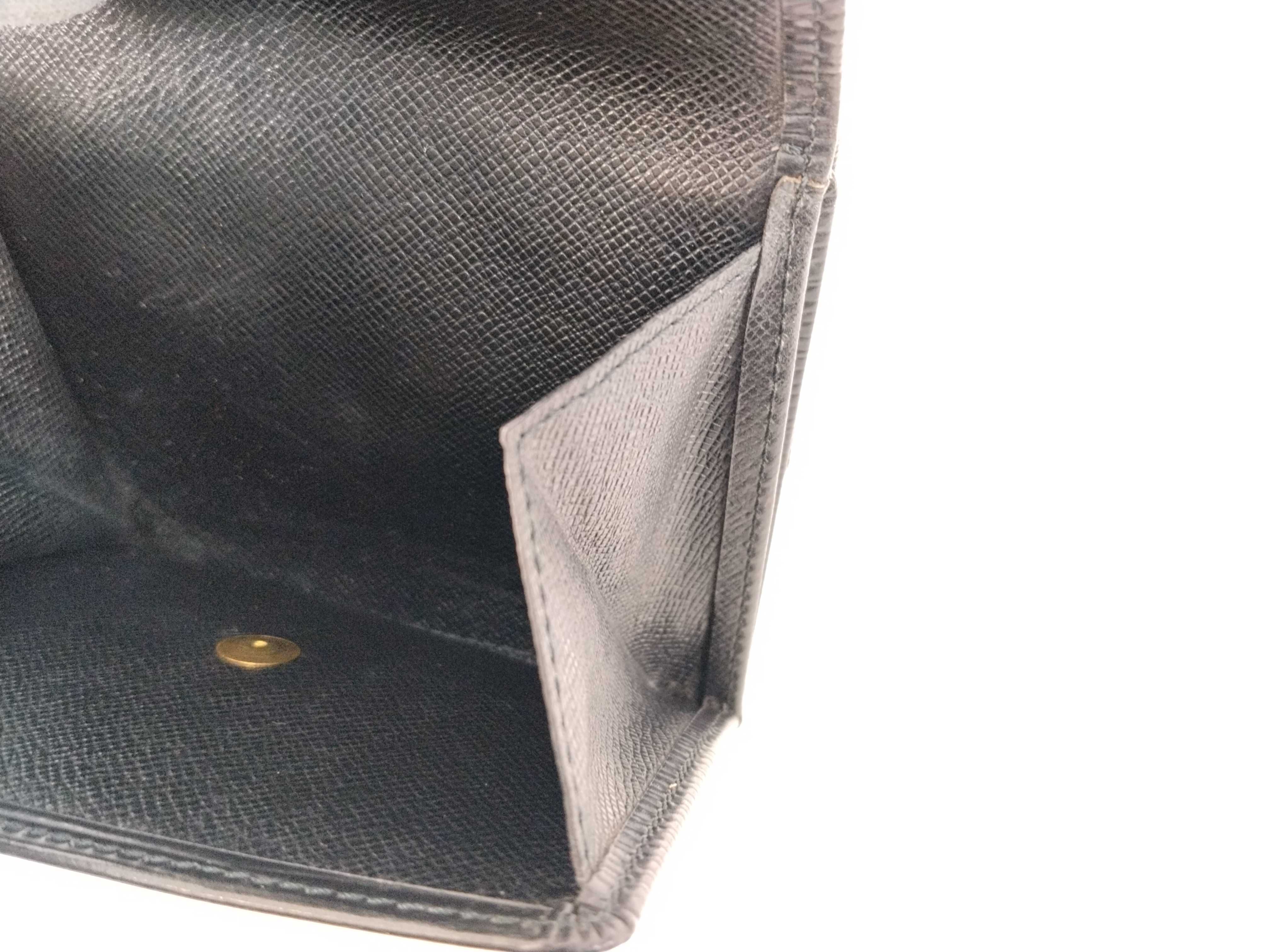 Epi Leather Folding Wallet with Double Snap Closure — view 9