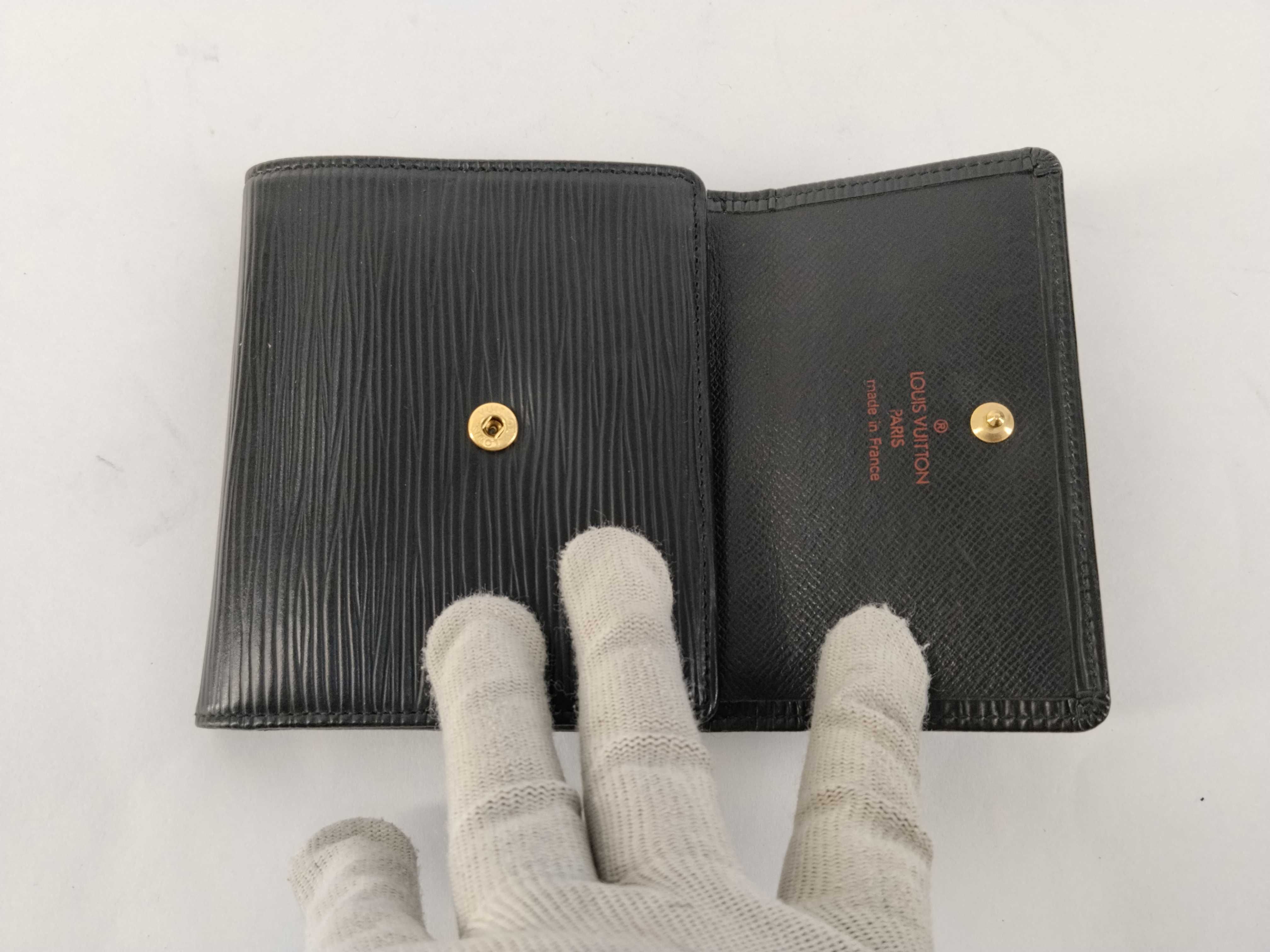 Epi Leather Folding Wallet with Double Snap Closure — view 10
