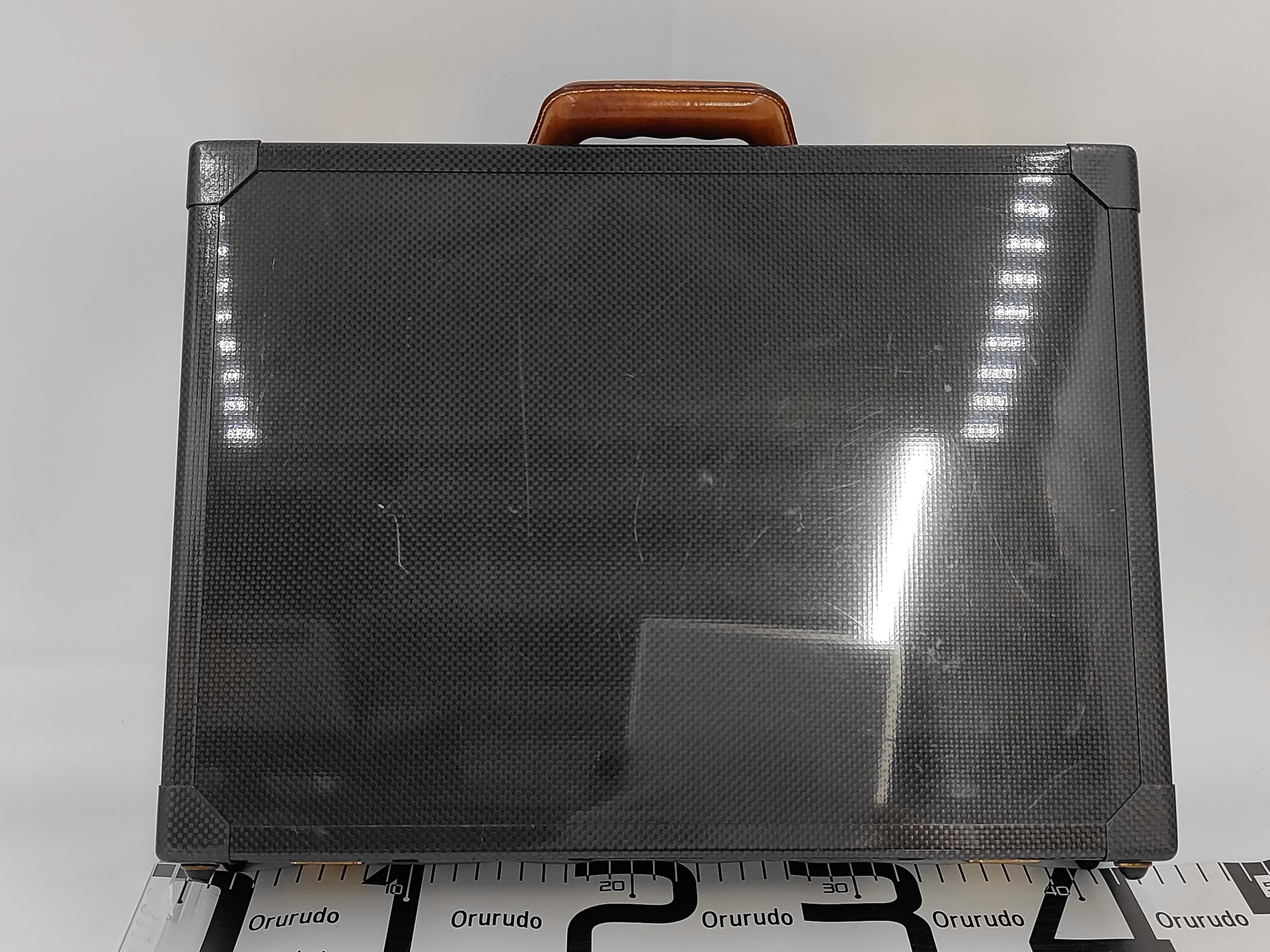 Espace Carbon Leather Hand Trunk Bag Business Bag — view 2