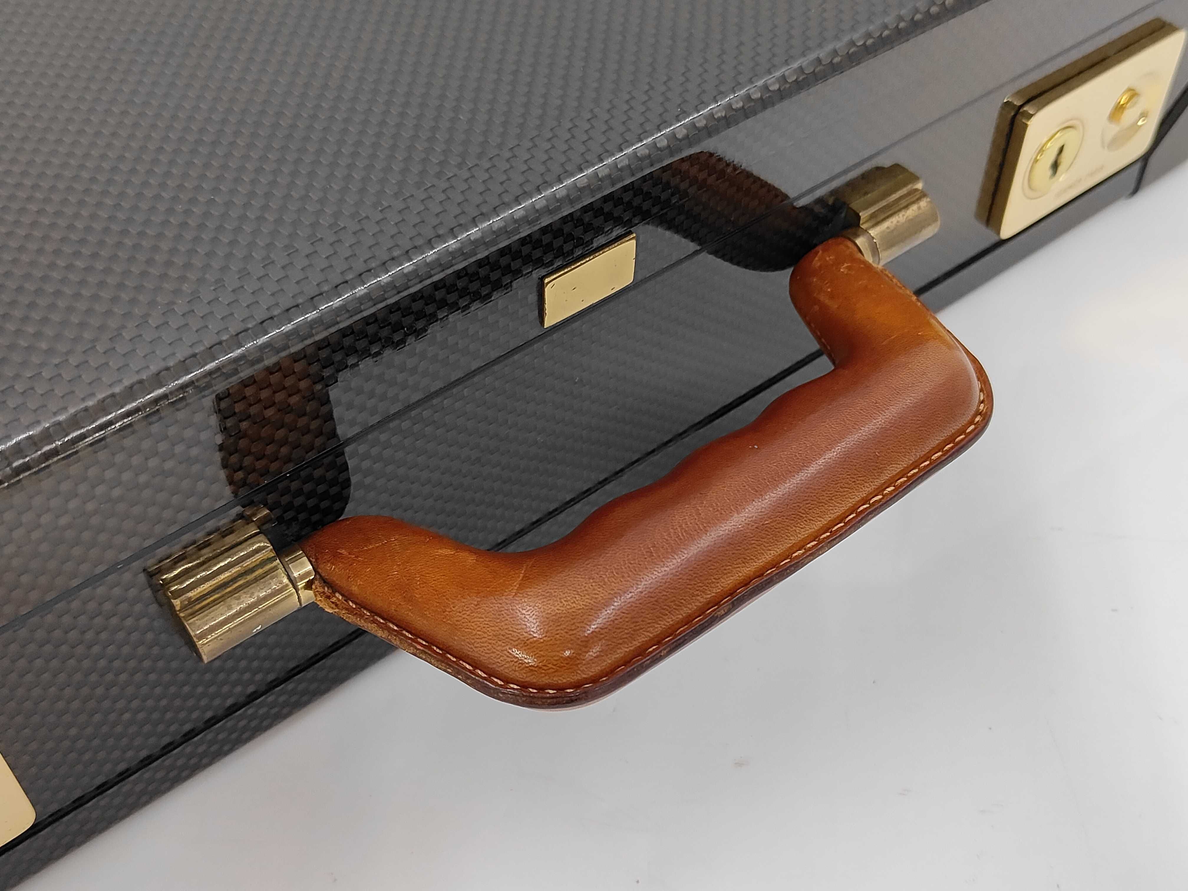 Espace Carbon Leather Hand Trunk Bag Business Bag — view 5