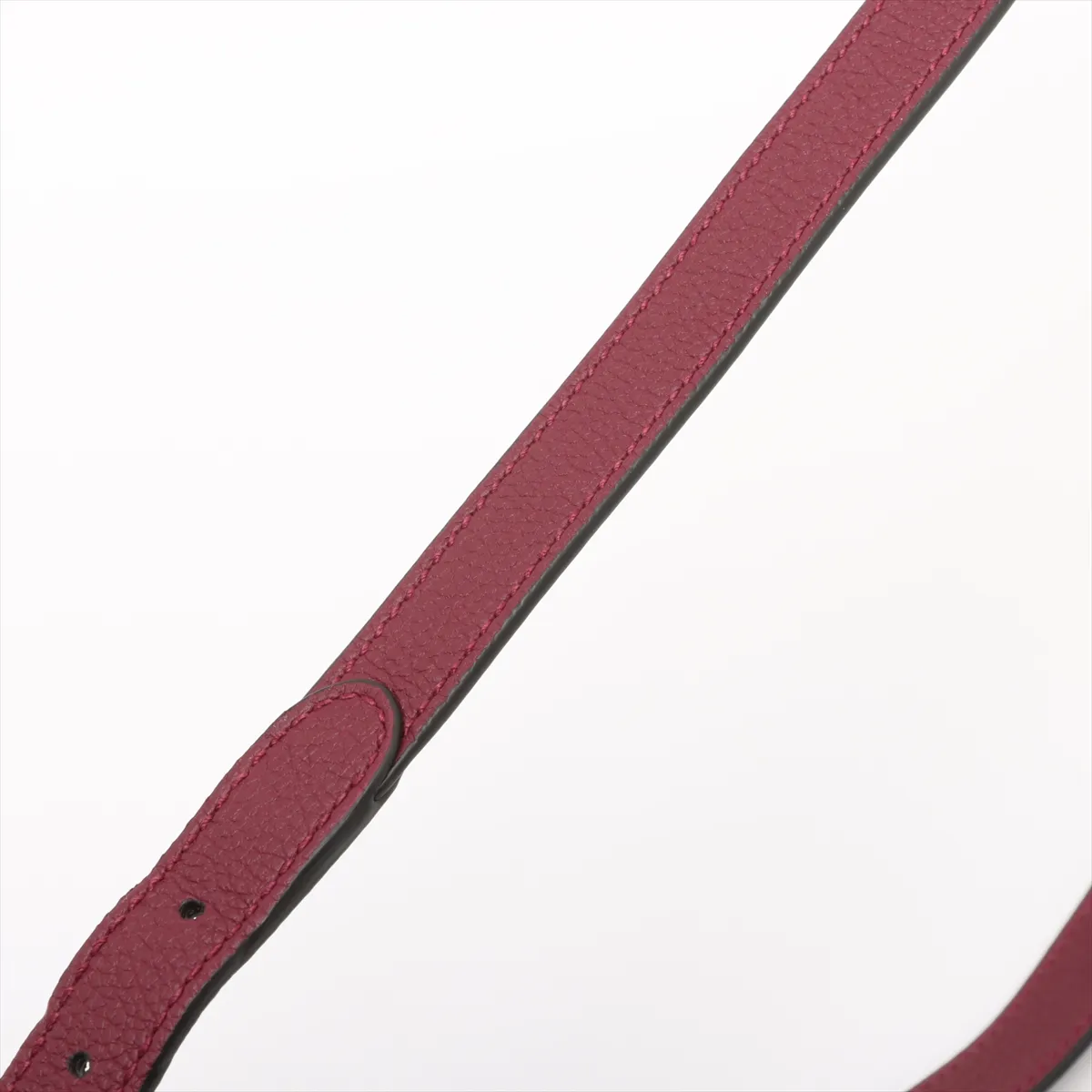 Hook Closure Medium Leather 2-Way Handbag, Bordeaux, 806205 — view 13